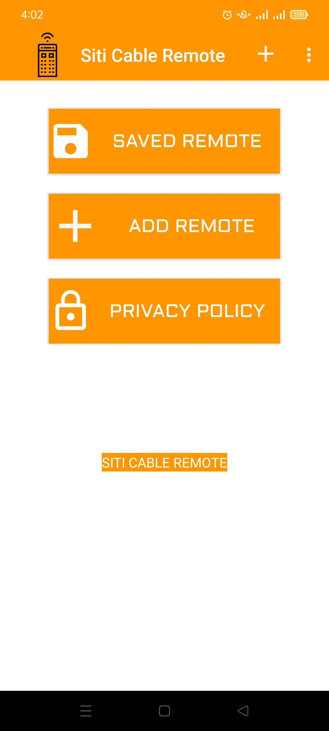 Siti Cable Remote | Indus Appstore | Screenshot