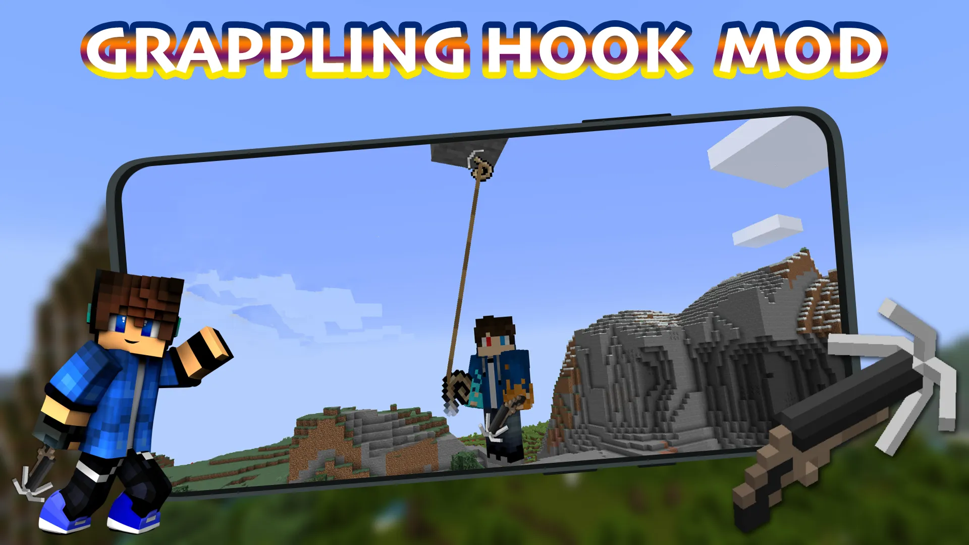 Grappling Hook Mod for MCPE | Indus Appstore | Screenshot