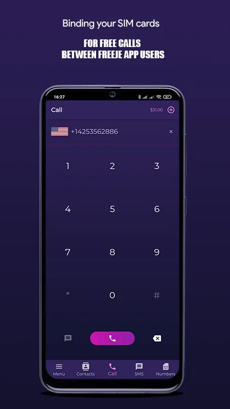 Freeje Optimum Virtual number | Indus Appstore | Screenshot