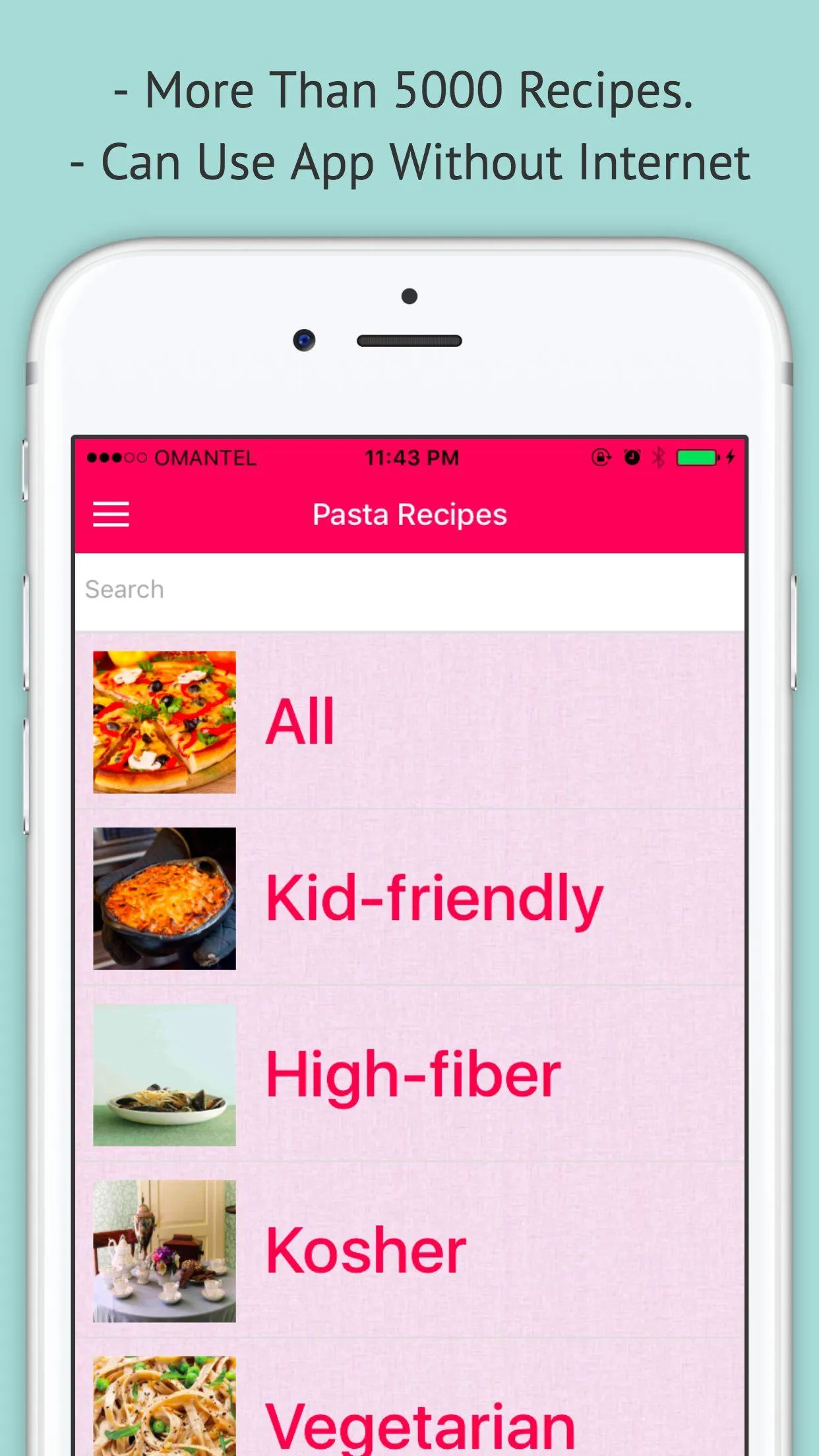 Pasta Recipes - Offline Recipe | Indus Appstore | Screenshot