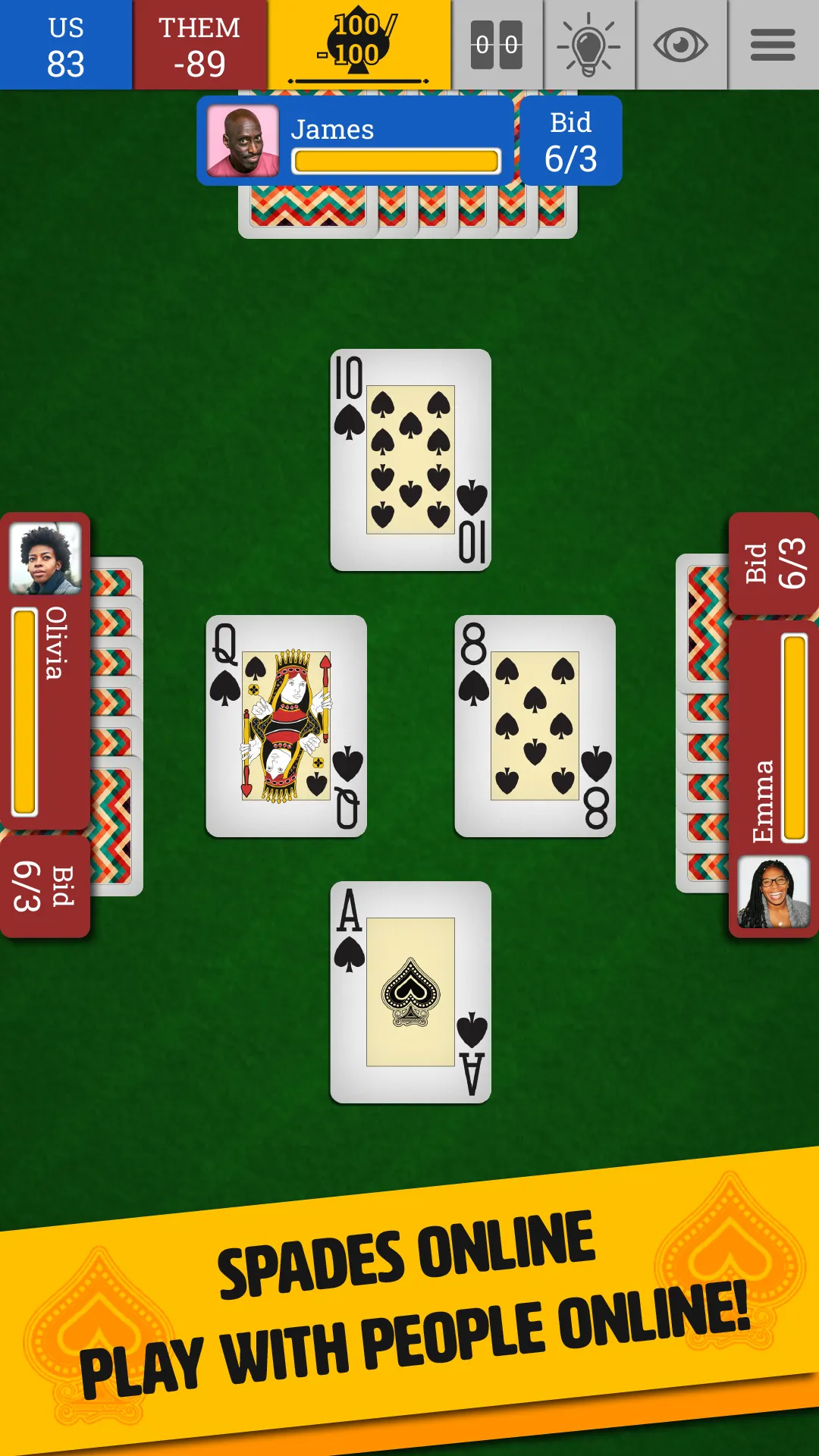 Spades Online: Trickster Cards | Indus Appstore | Screenshot