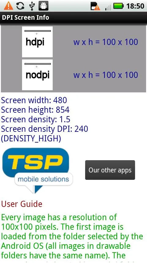 DPI Screen Info | Indus Appstore | Screenshot