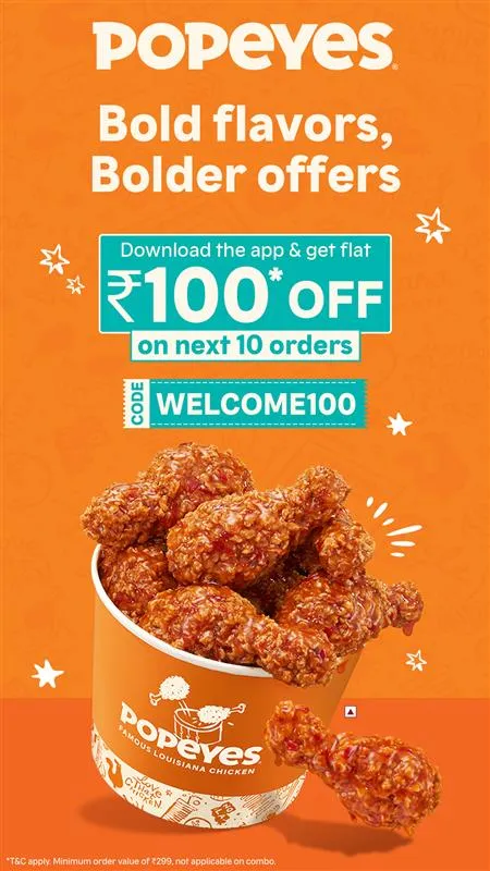 Popeyes India: Food Delivery | Indus Appstore | Screenshot