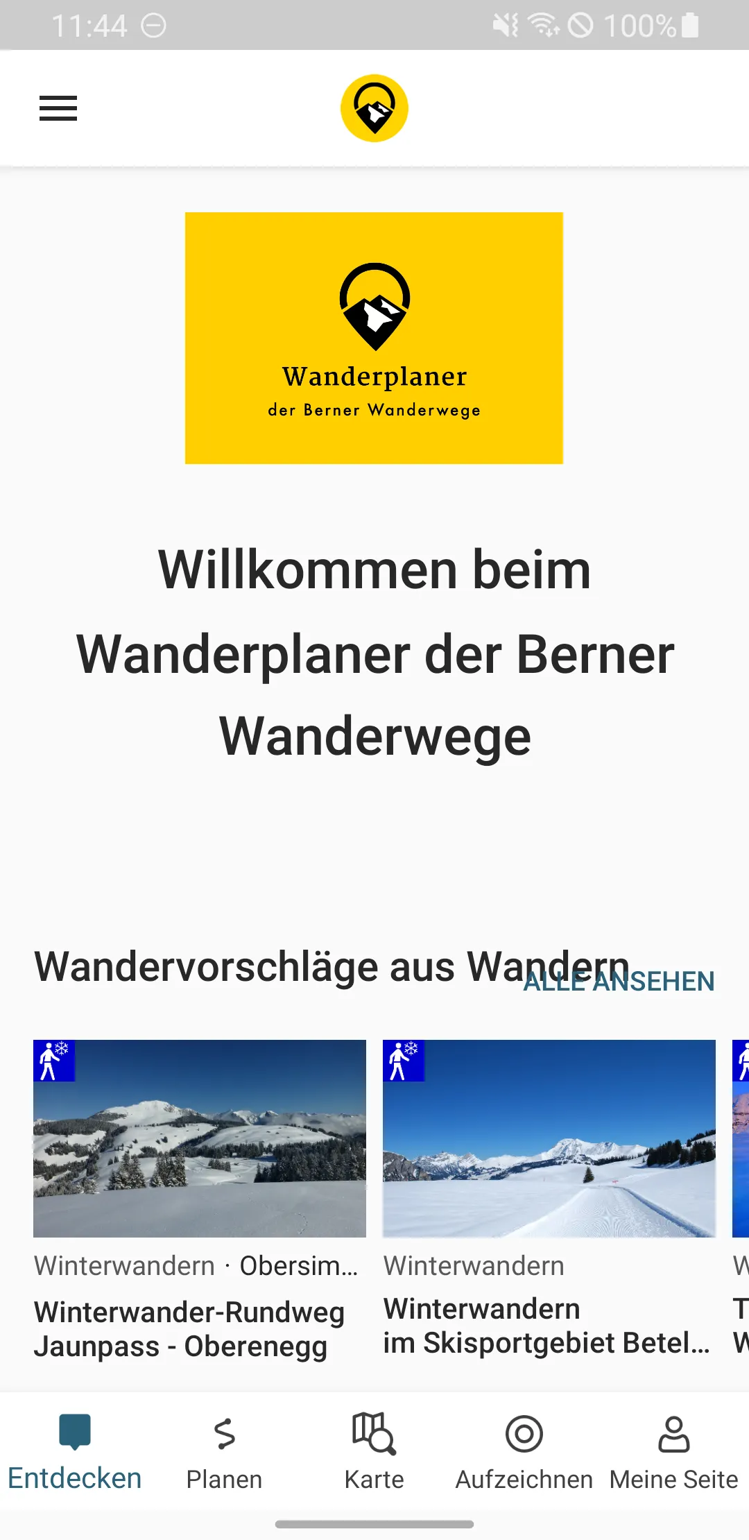 Wanderplaner BernerWanderwege | Indus Appstore | Screenshot