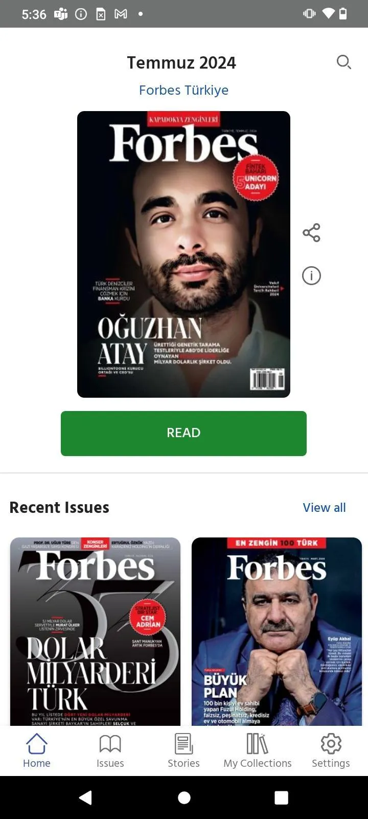 Forbes Türkiye | Indus Appstore | Screenshot