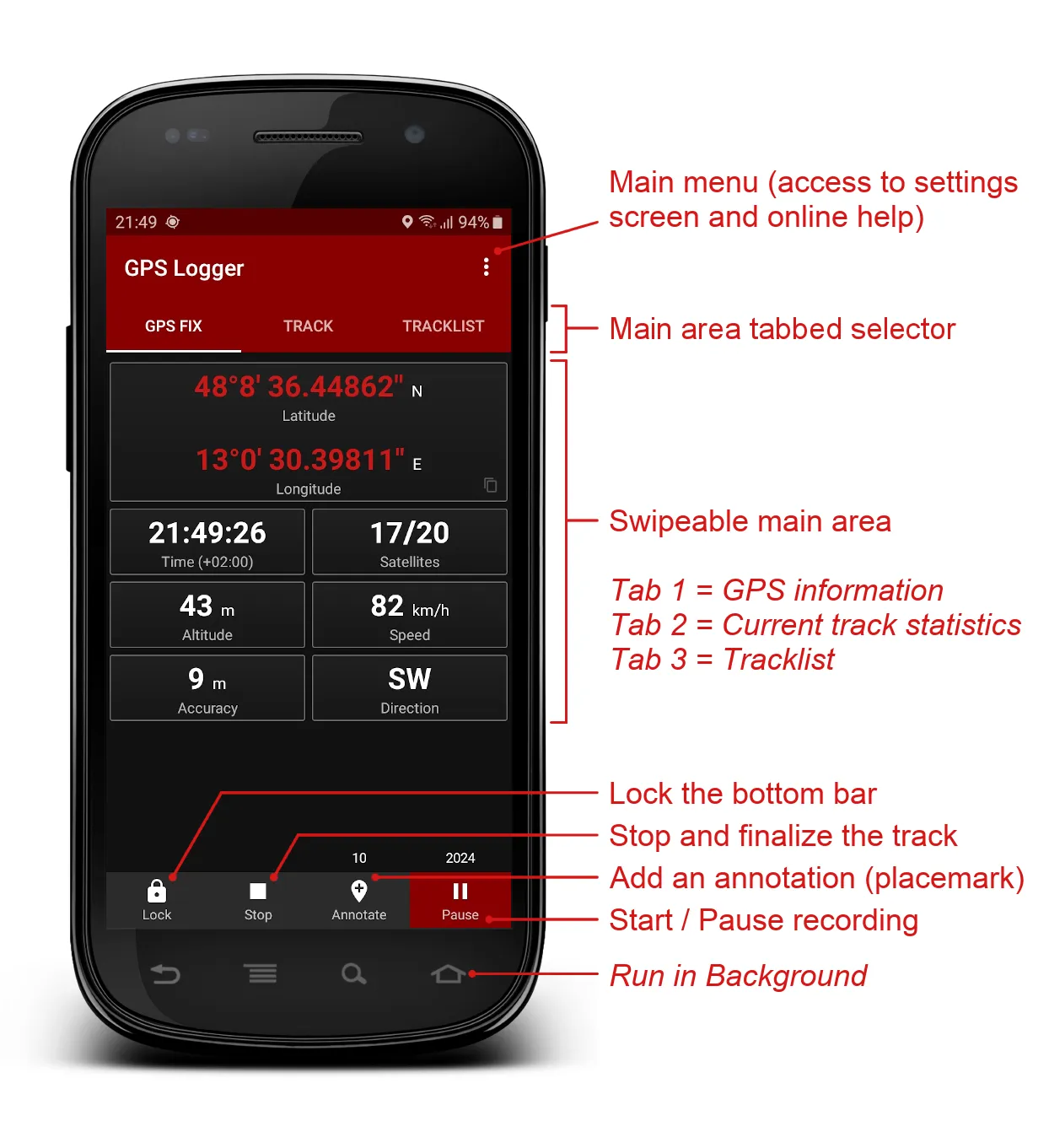 GPS Logger | Indus Appstore | Screenshot