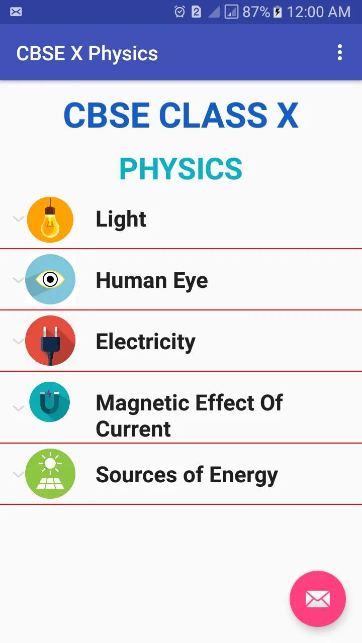 CBSE X Physics | Indus Appstore | Screenshot