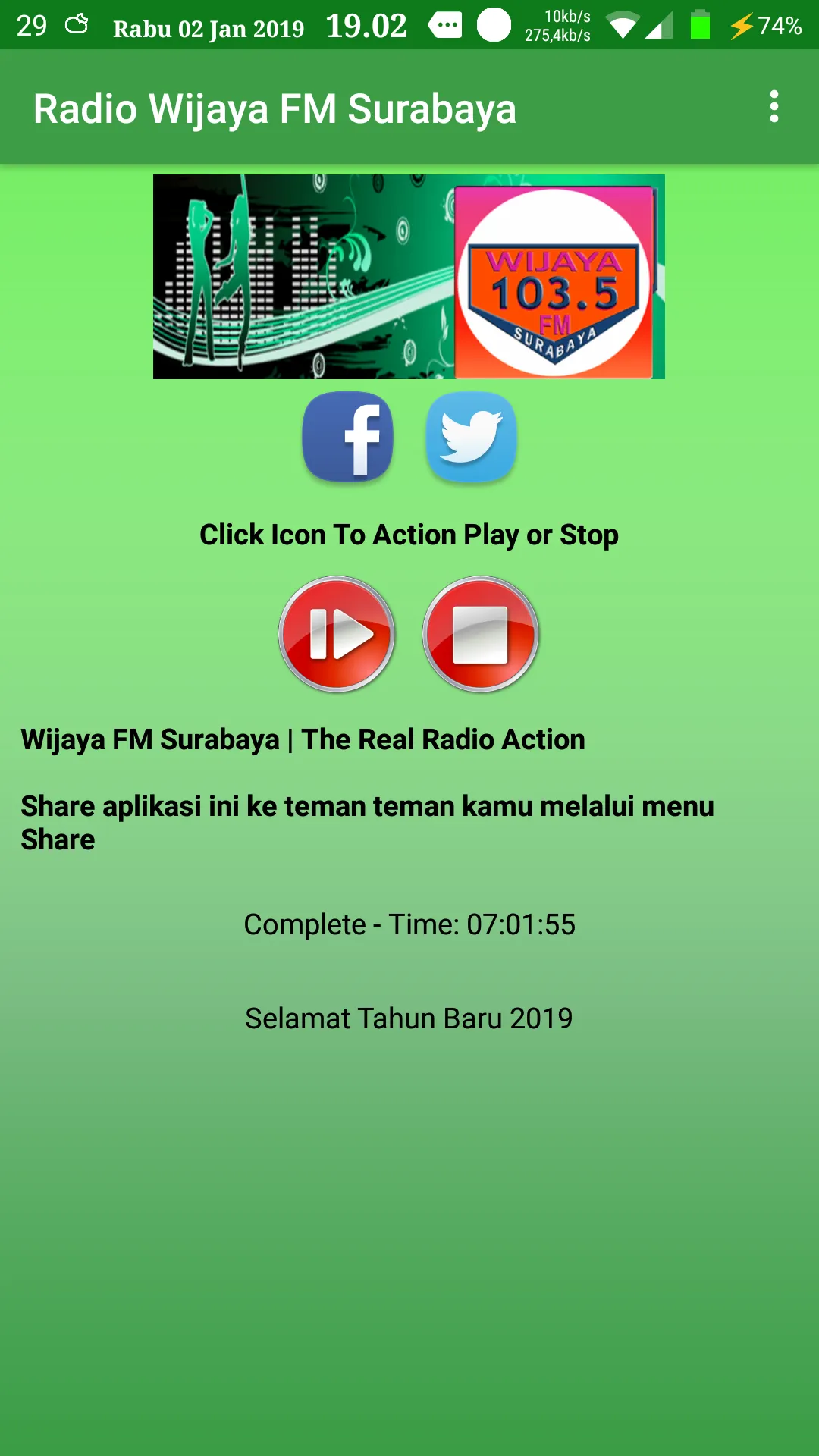 Radio Wijaya FM Surabaya | Indus Appstore | Screenshot