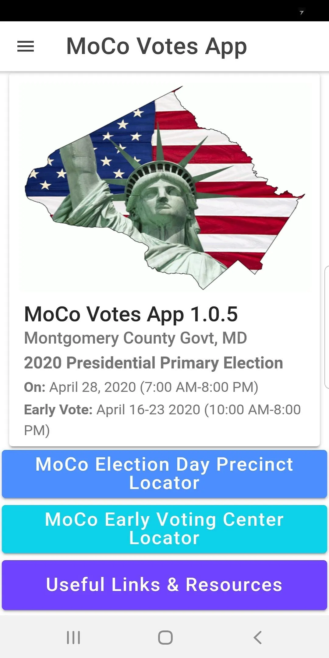 MoCo Voters App | Indus Appstore | Screenshot