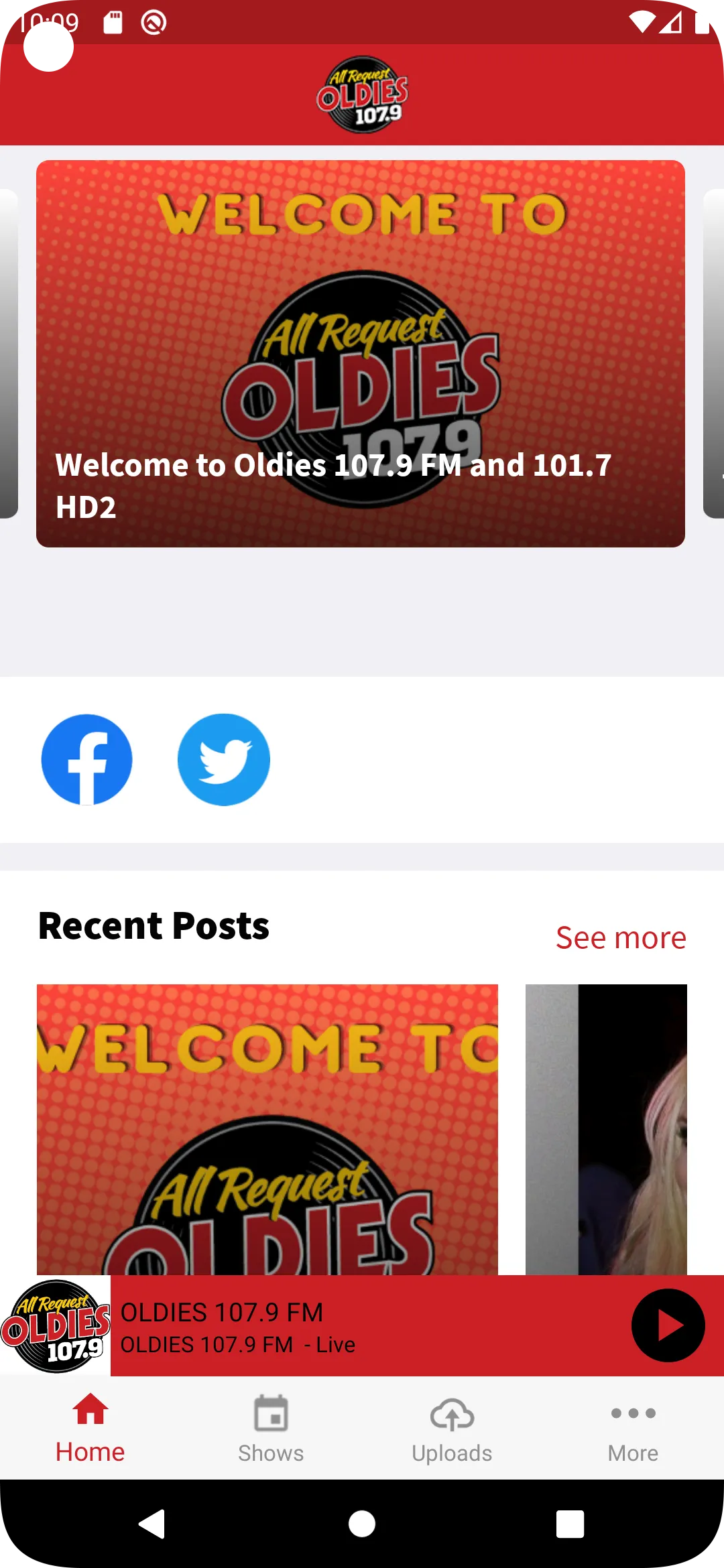 Oldies 107.9 | Indus Appstore | Screenshot