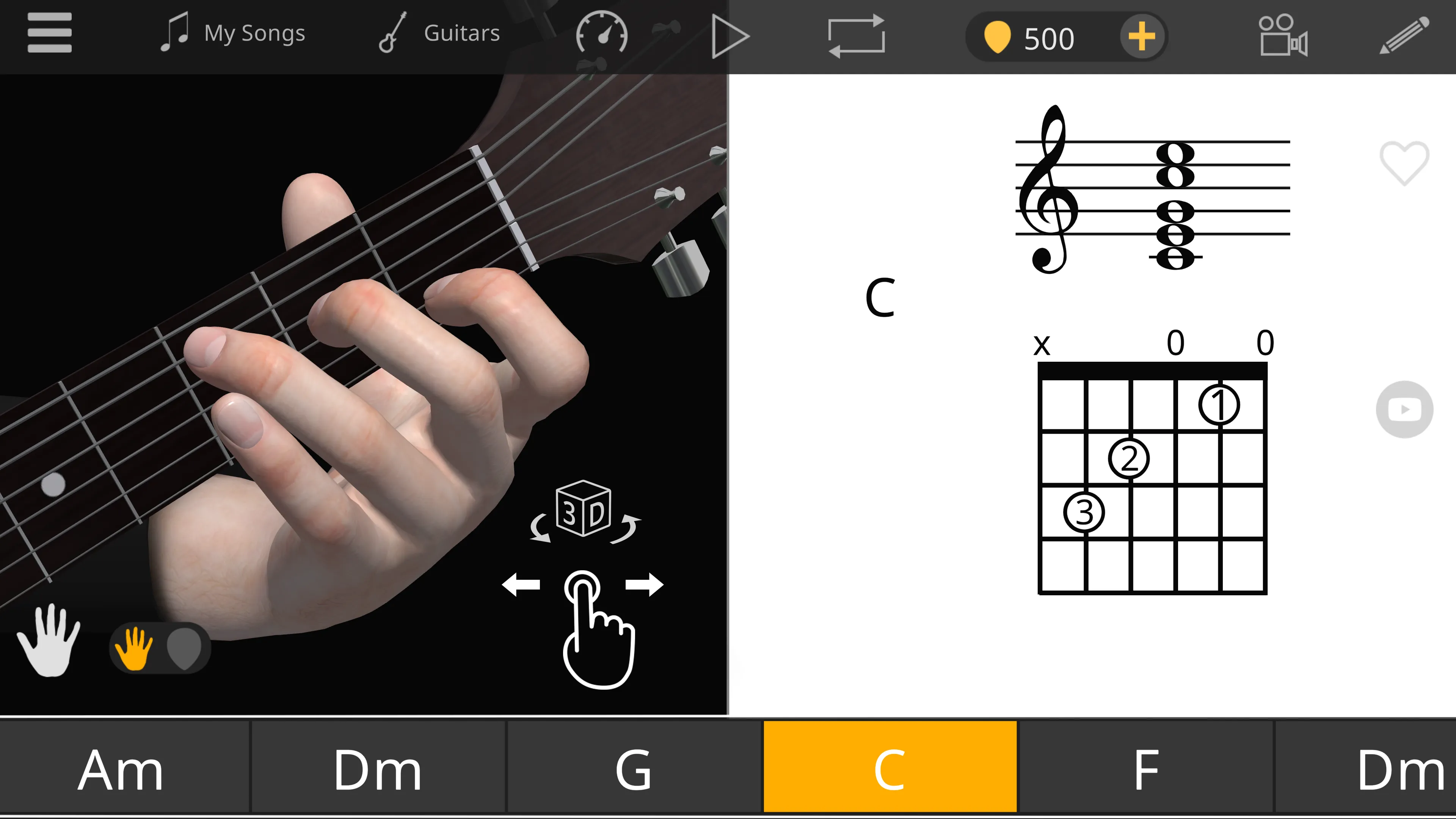 Guitar 3D - Basic Chords | Indus Appstore | Screenshot