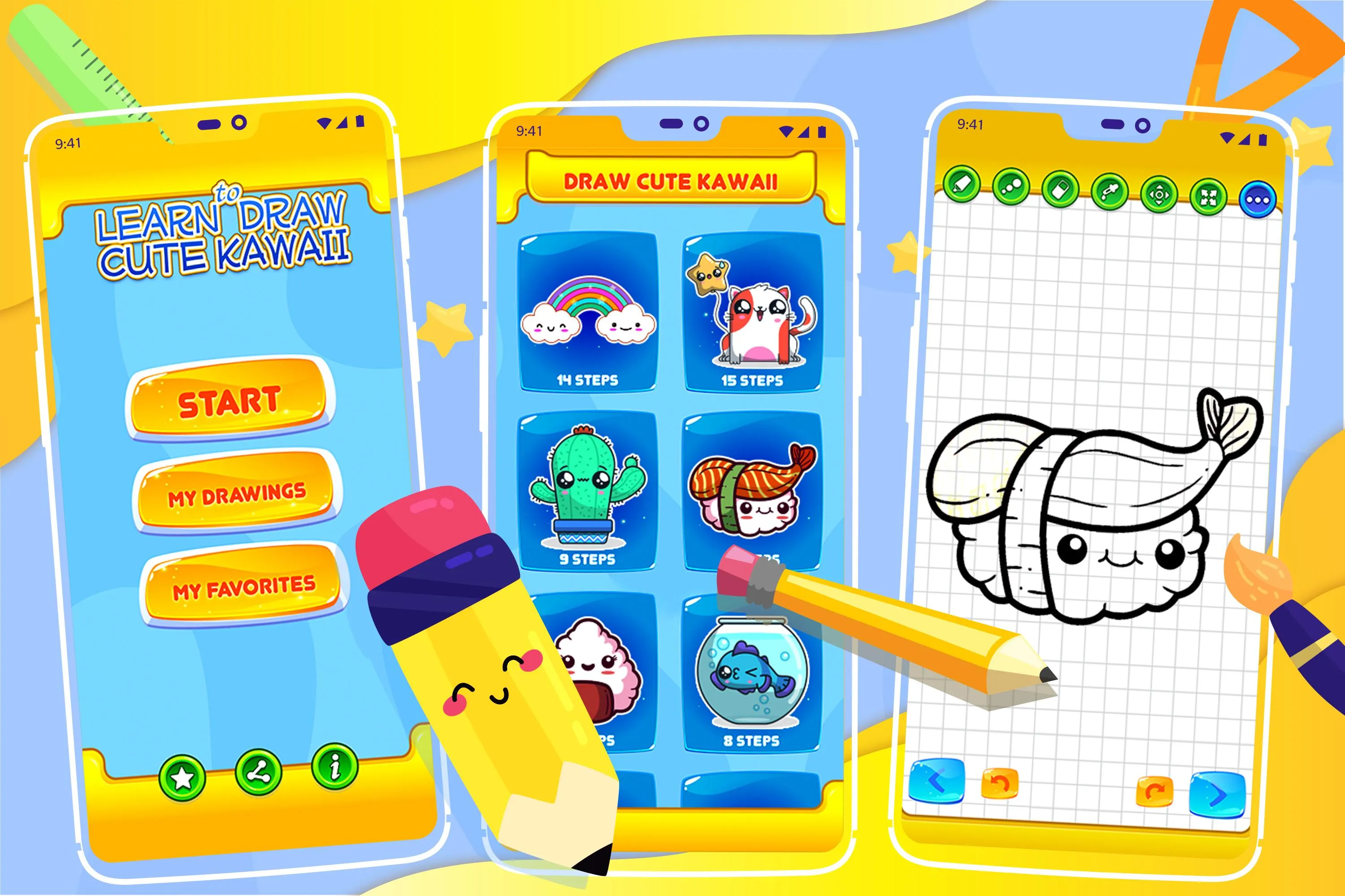 Learn to Draw Cute Characters | Indus Appstore | Screenshot