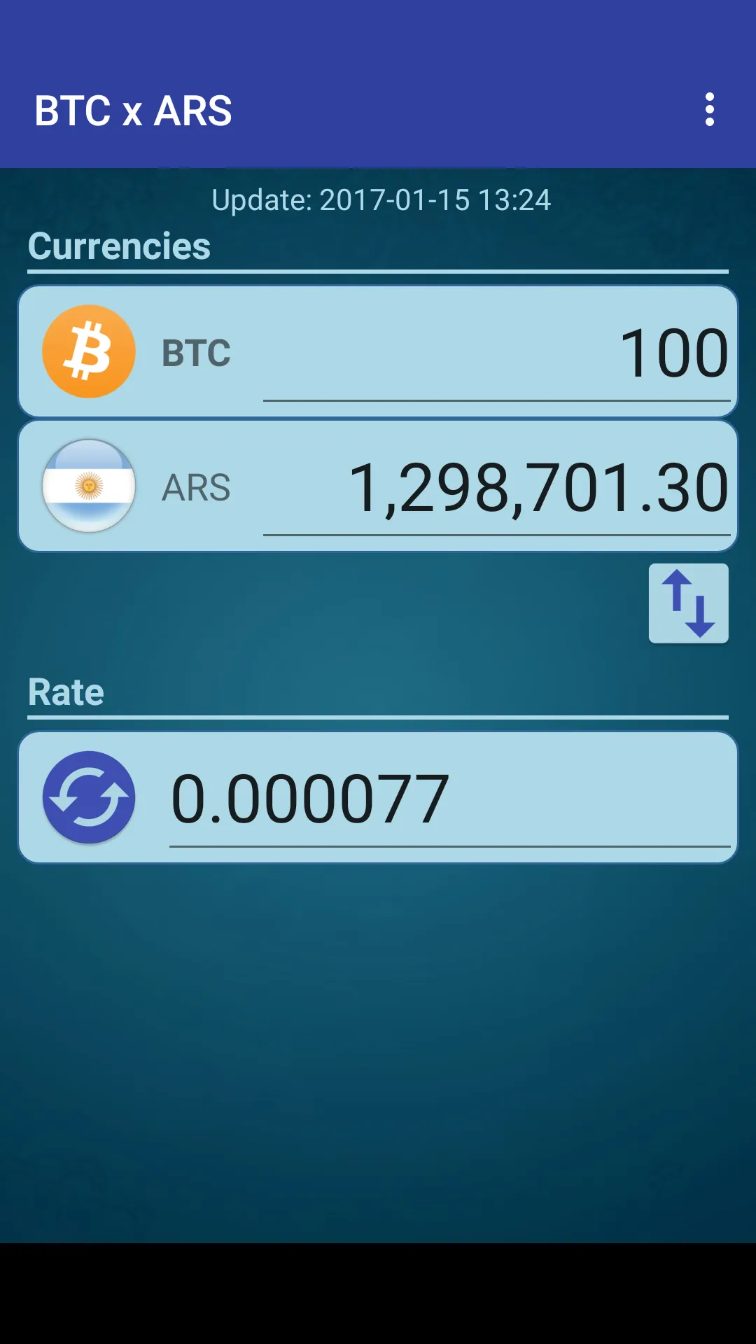 Bitcoin x Argentine Peso | Indus Appstore | Screenshot