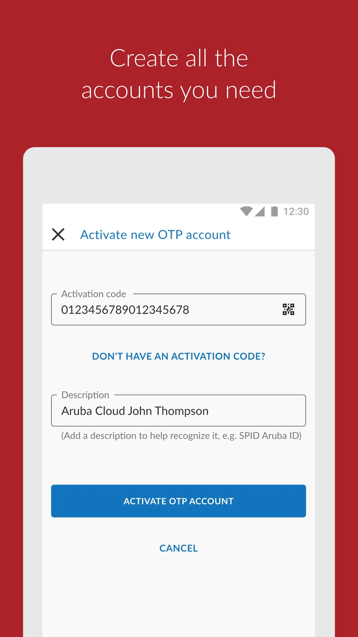 Aruba OTP | Indus Appstore | Screenshot