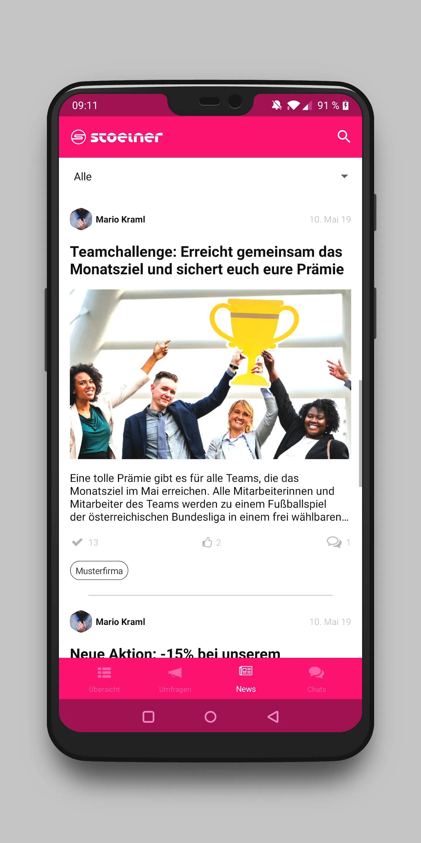 Stölner Mitarbeiter-App | Indus Appstore | Screenshot