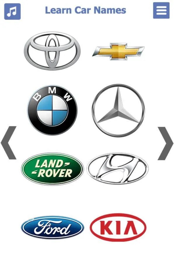 Car Names | Motor Vehicle | Indus Appstore | Screenshot