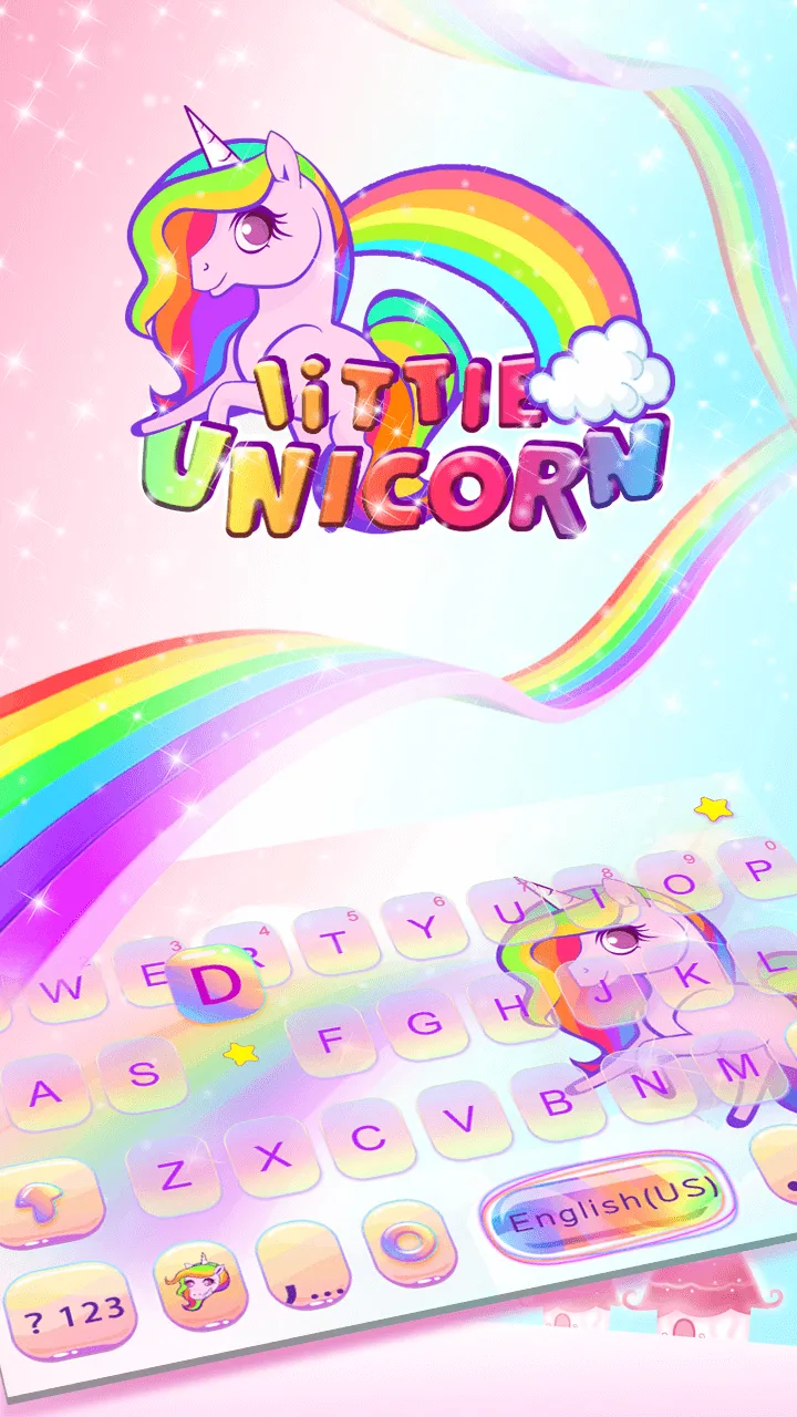 Keyboard - Colorful Unicorn Th | Indus Appstore | Screenshot