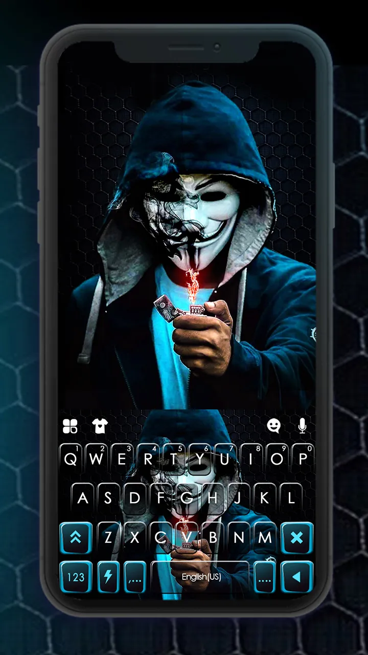 Anonymous Lighter Keyboard Bac | Indus Appstore | Screenshot