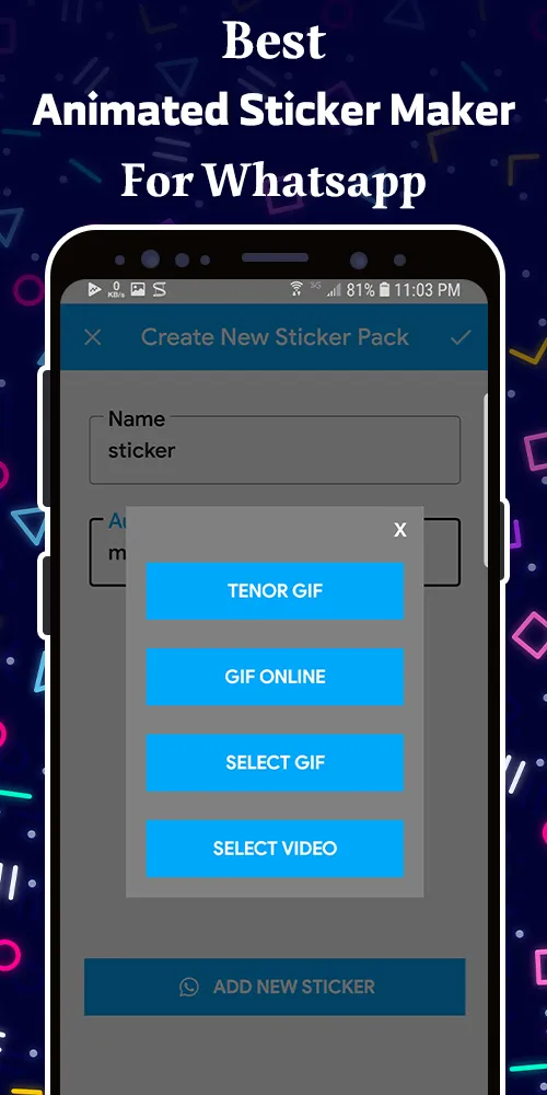 Animated Sticker Maker Whats‏ | Indus Appstore | Screenshot