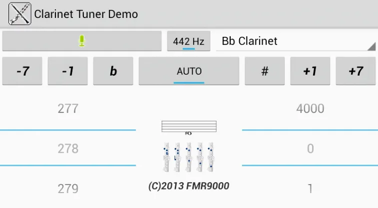 Clarinet Tuner Demo | Indus Appstore | Screenshot