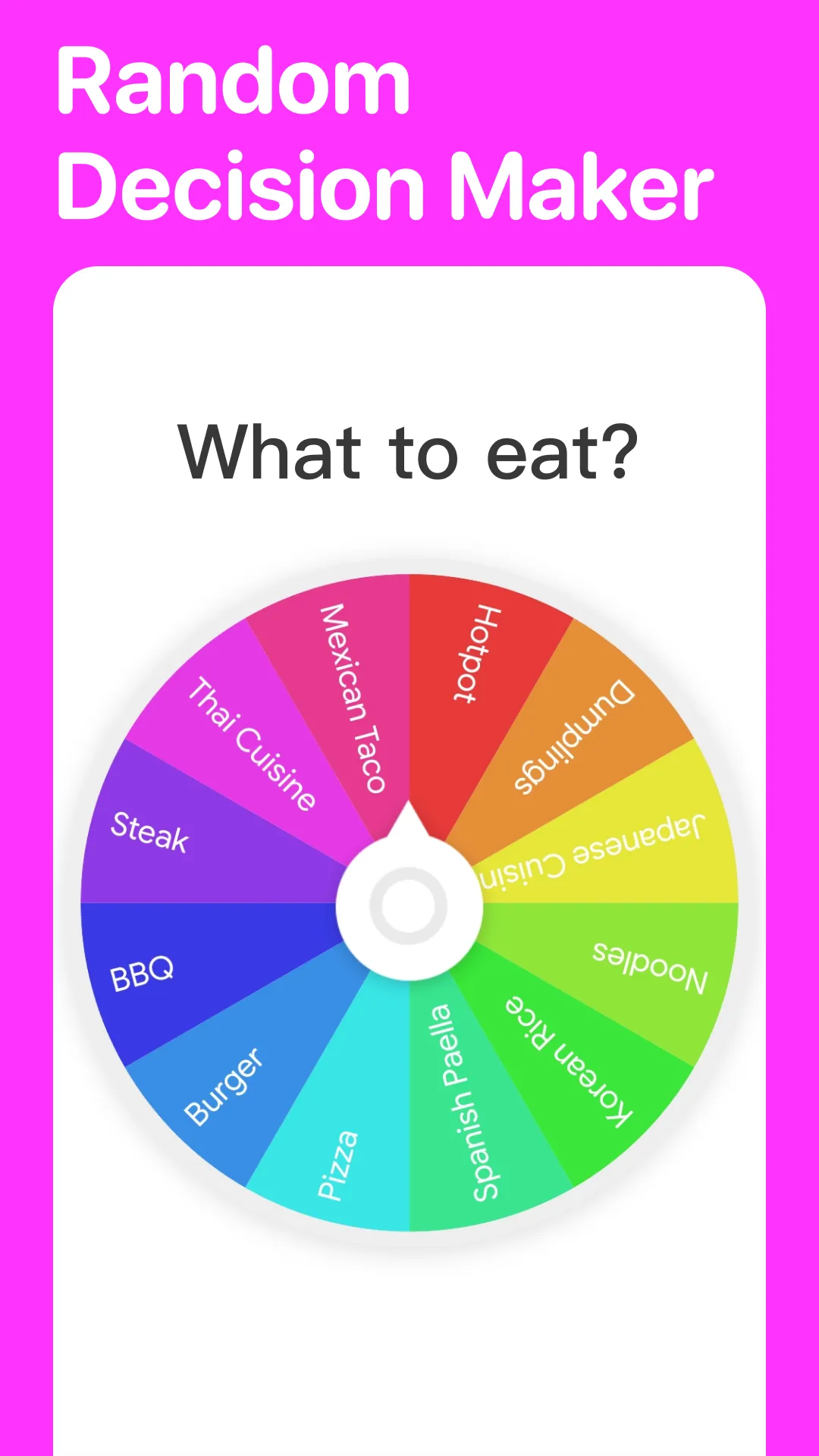 Spin The Wheel-Random Decision | Indus Appstore | Screenshot