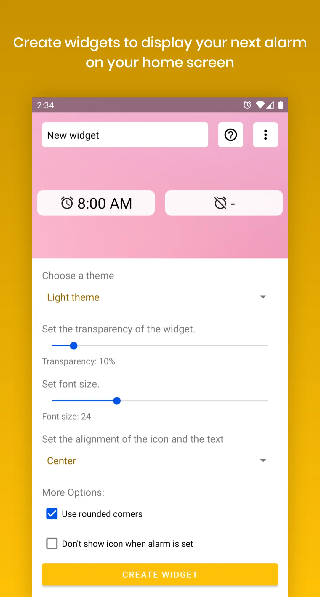 Alarm Clock Widgets | Indus Appstore | Screenshot