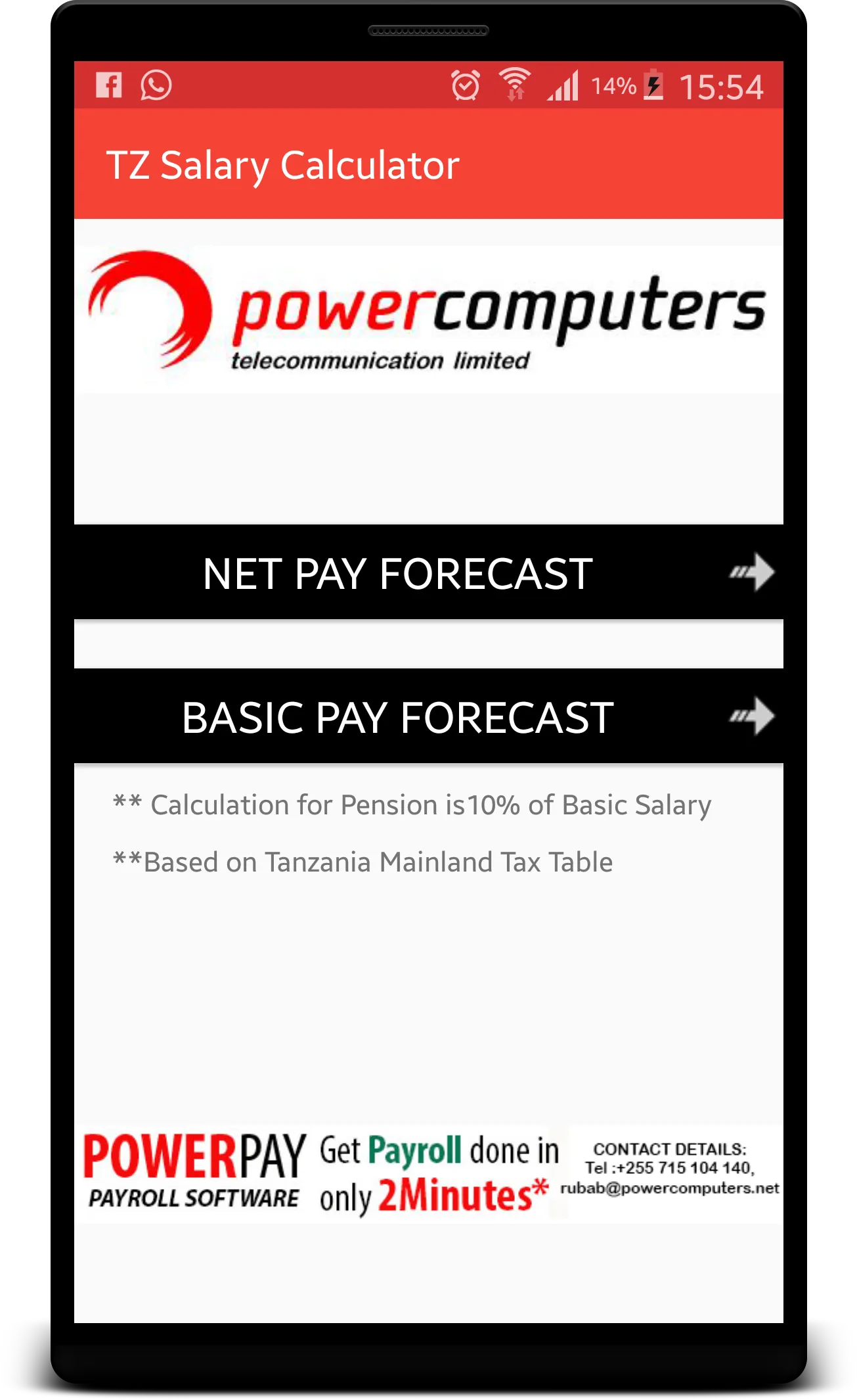 TZ Salary Calculator | Indus Appstore | Screenshot