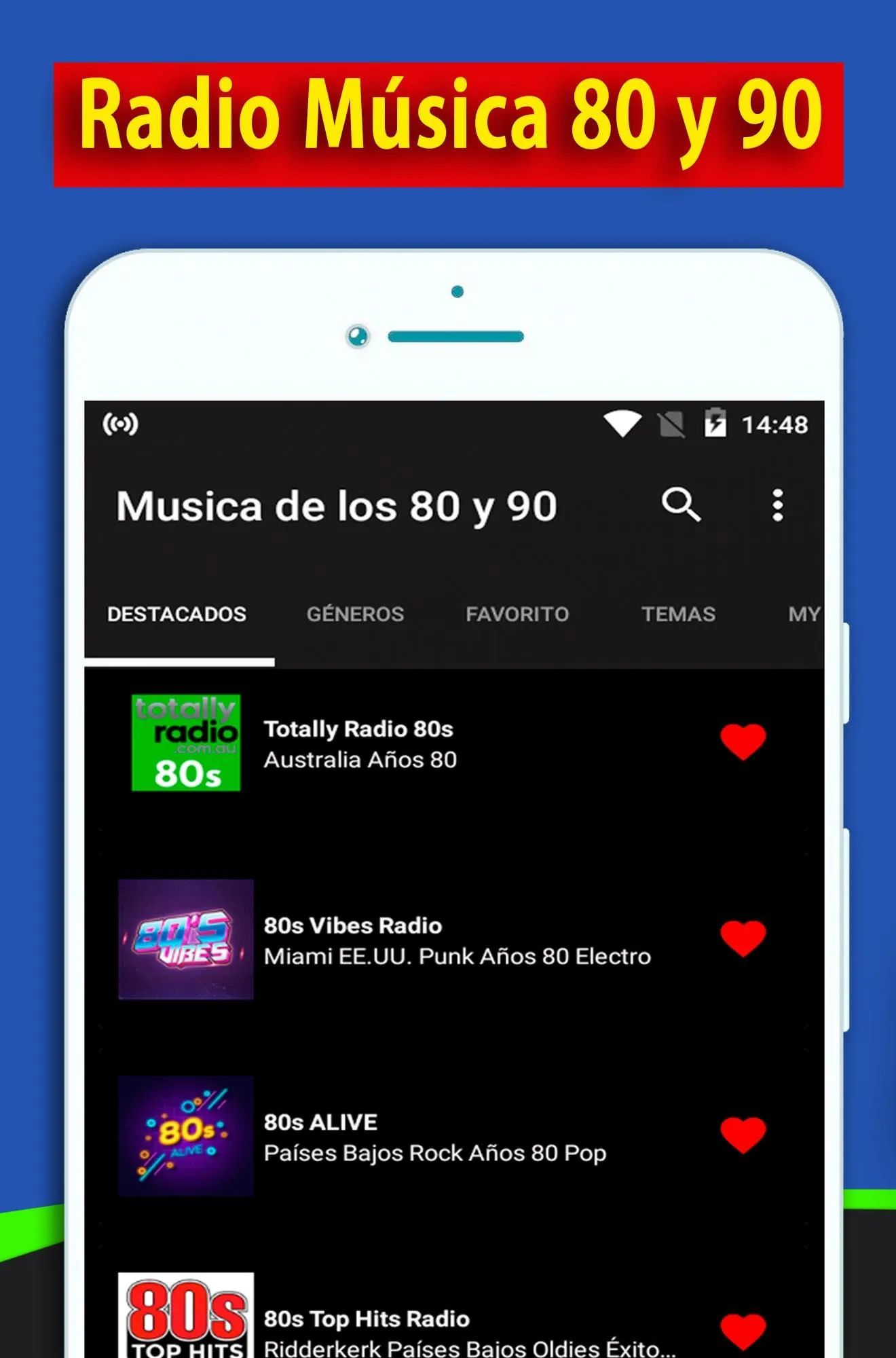 Musica de los 80 y 90 | Indus Appstore | Screenshot