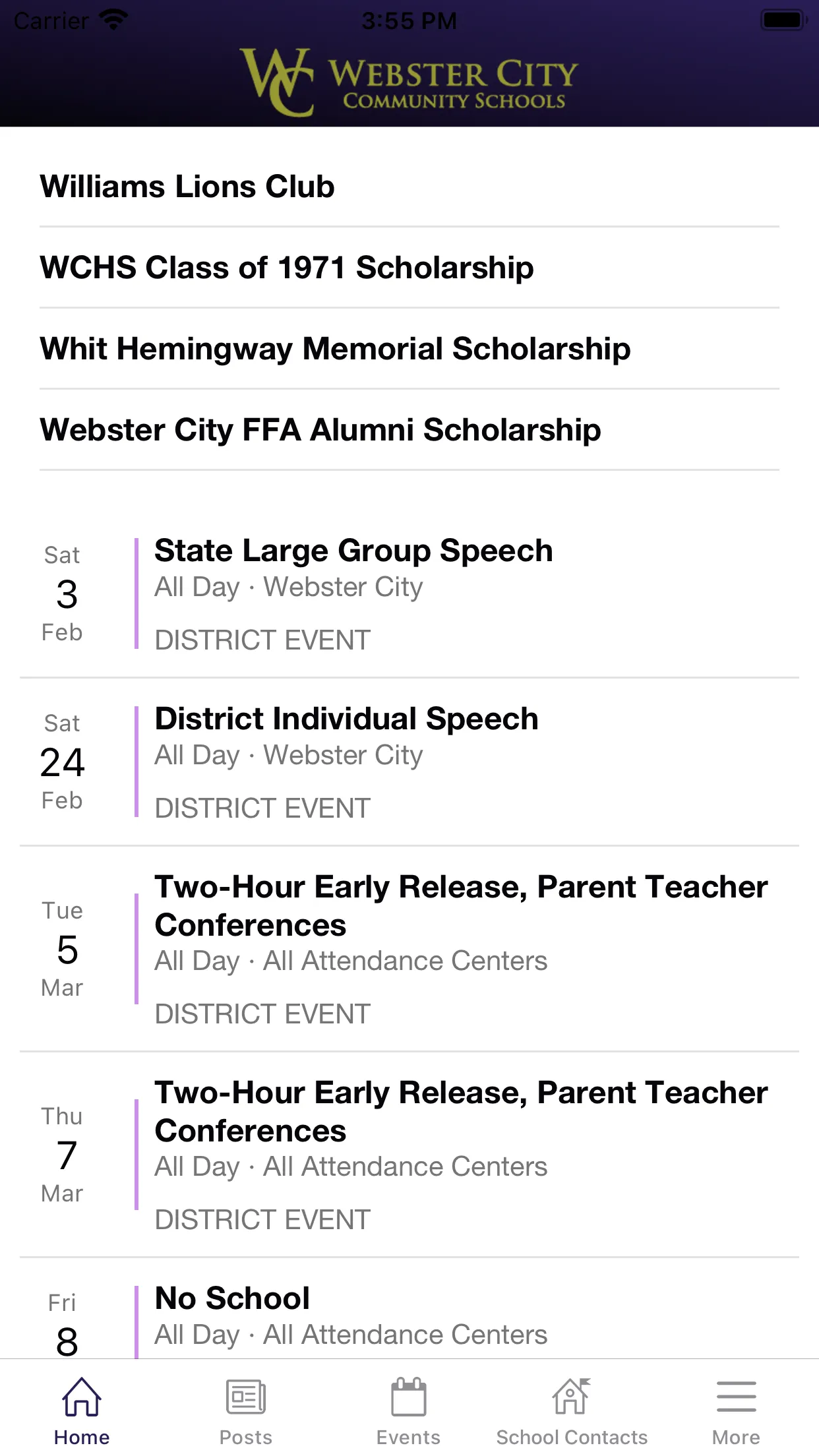 Webster City Community Schools | Indus Appstore | Screenshot