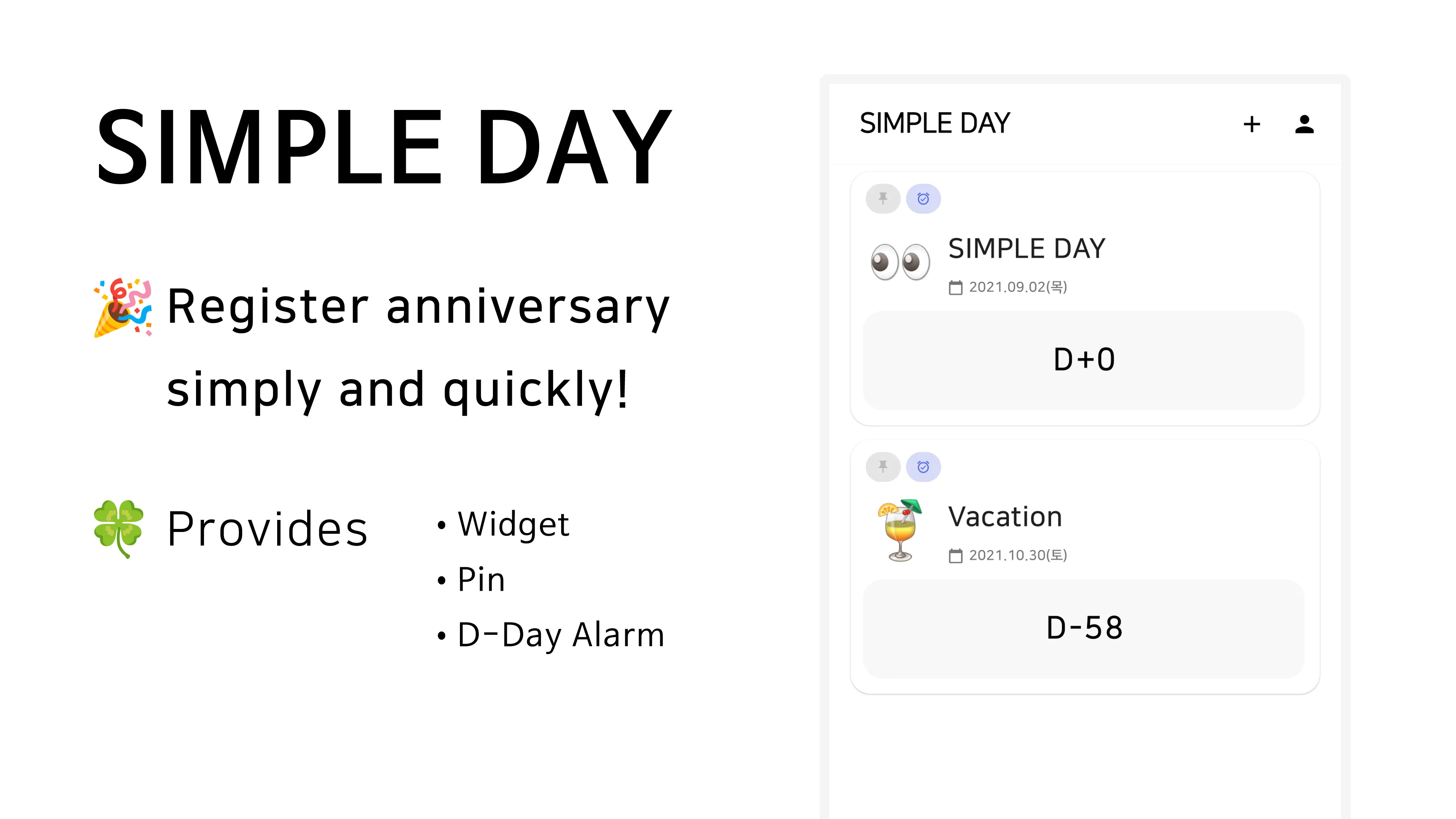 Simple Day(Date Count, D-Day) | Indus Appstore | Screenshot