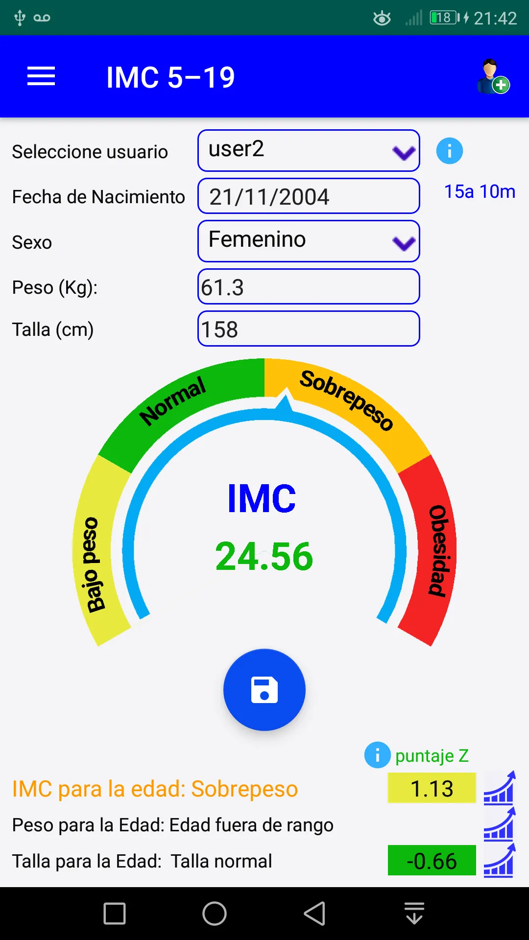 BMI calculator 5-19 years | Indus Appstore | Screenshot