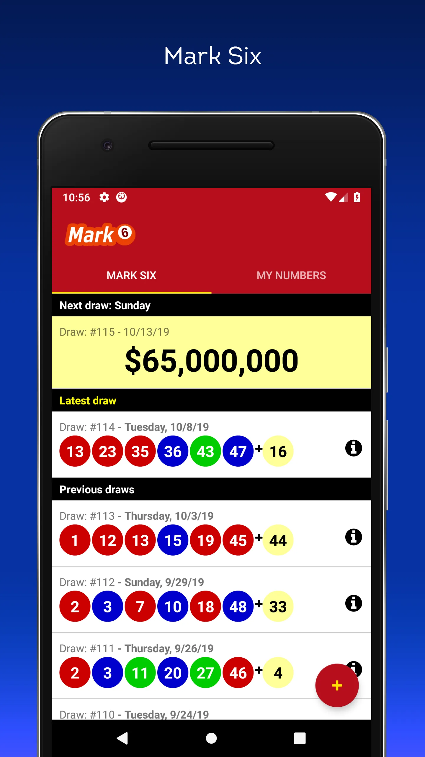 Mark 6 Results.六合彩 Hong Kong | Indus Appstore | Screenshot