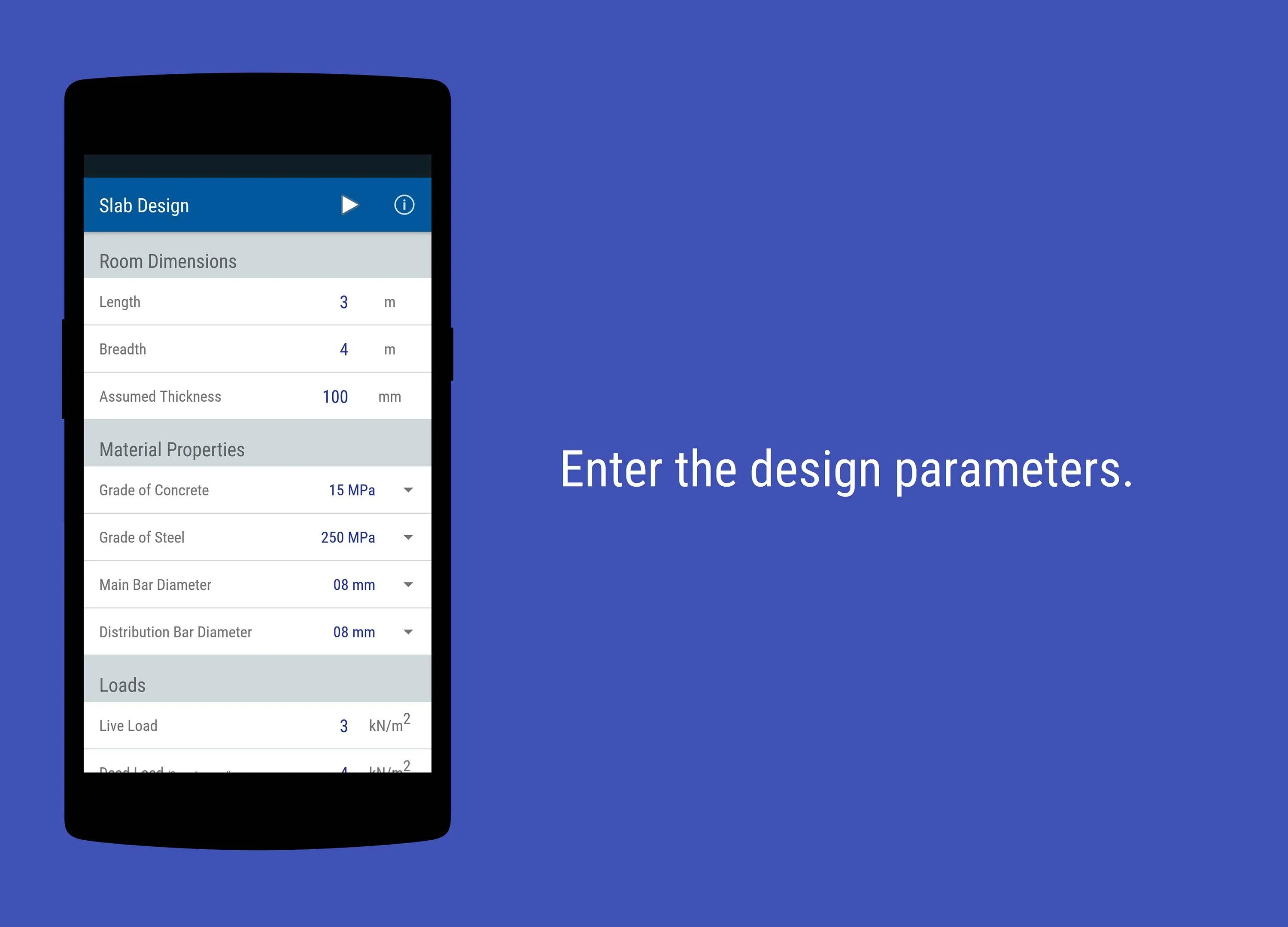 RCC Slab Design - Civil Engine | Indus Appstore | Screenshot