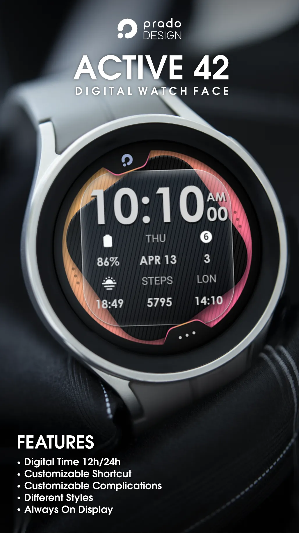 ACTIVE 42 Wear OS Watch Face | Indus Appstore | Screenshot