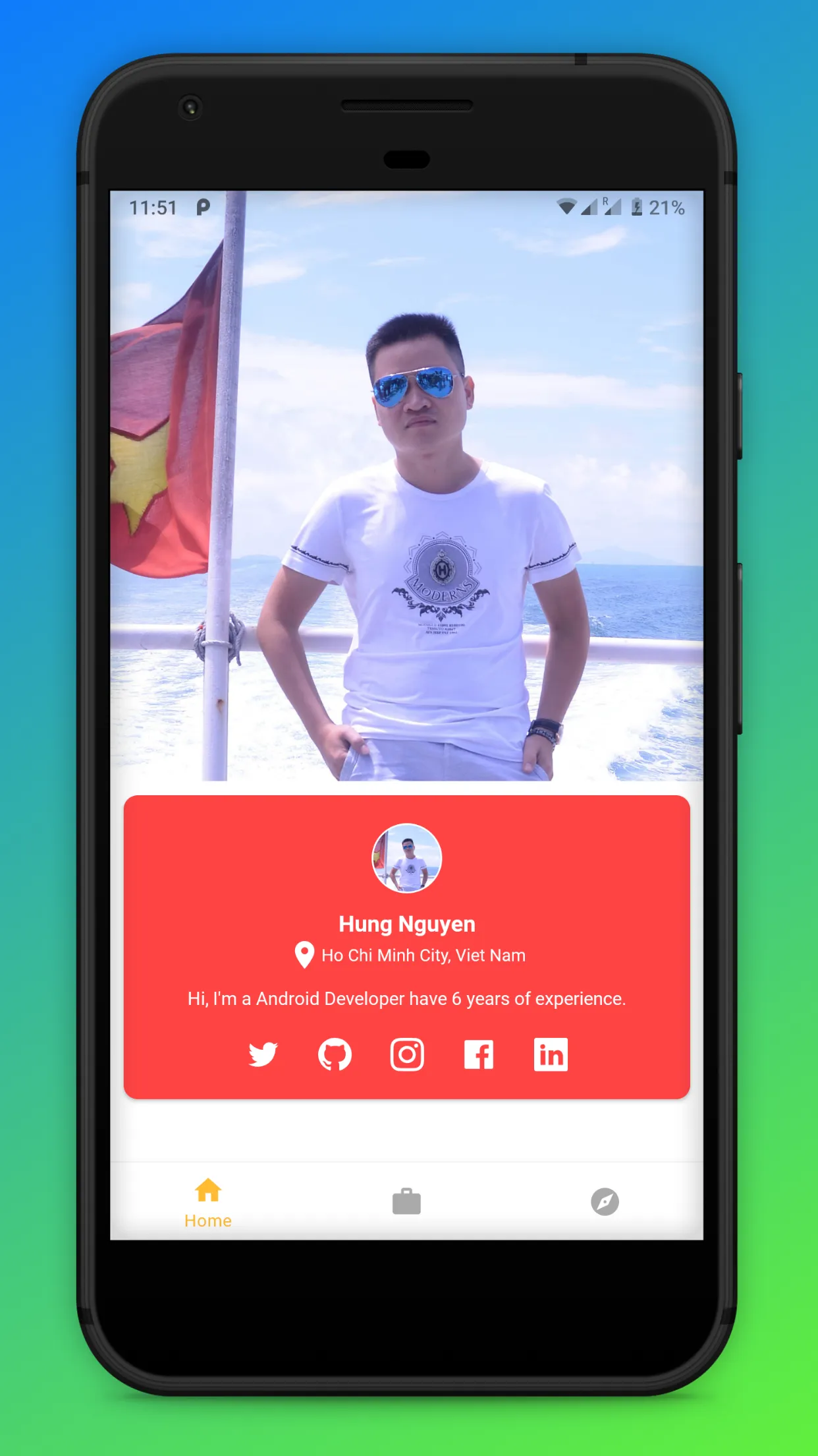 About Me | Indus Appstore | Screenshot