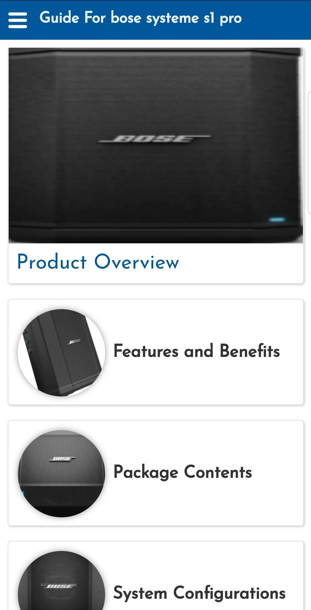 Guide For bose systeme s1 pro | Indus Appstore | Screenshot