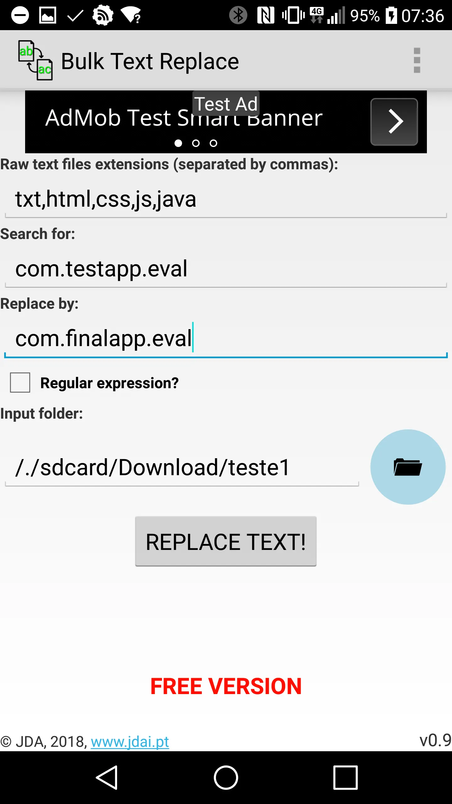 Bulk Text Replace | Indus Appstore | Screenshot