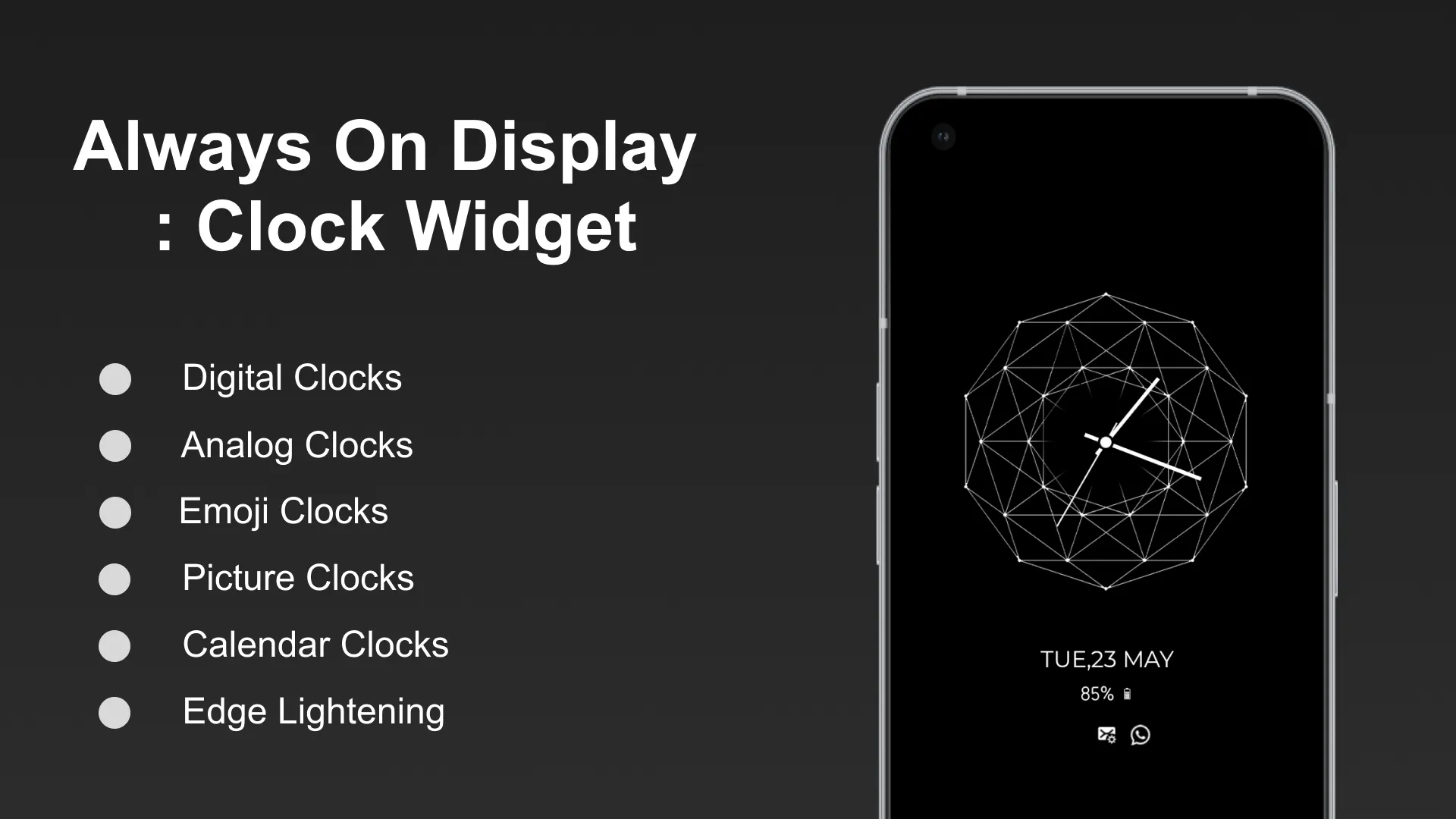 Always On Display Clock Widget | Indus Appstore | Screenshot