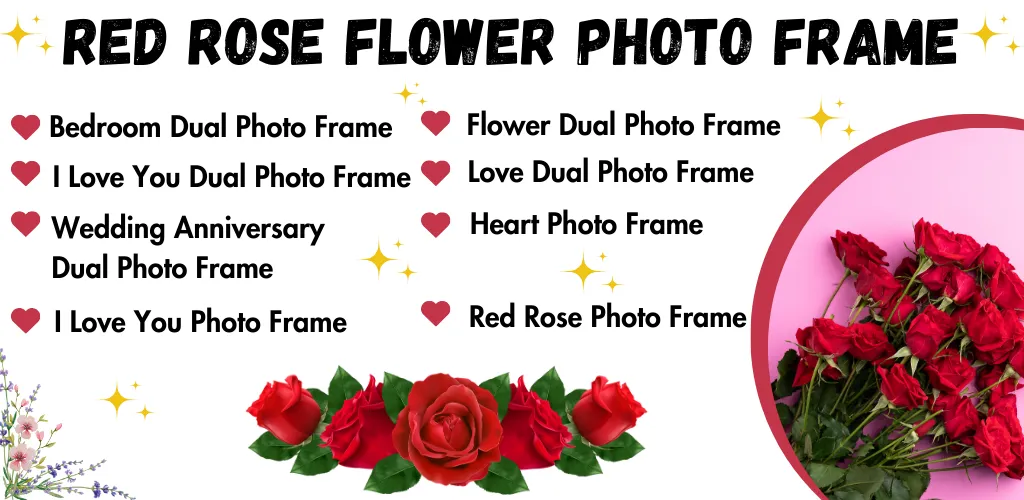 Red Rose Photo Frame | Indus Appstore | Screenshot