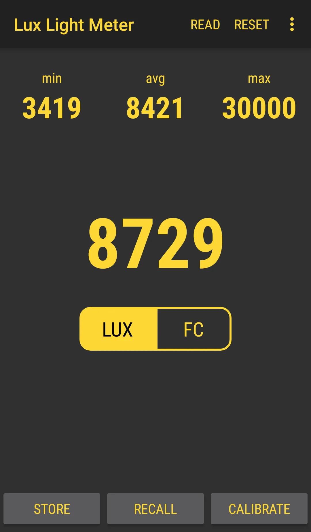 Lux Light Meter Pro | Indus Appstore | Screenshot