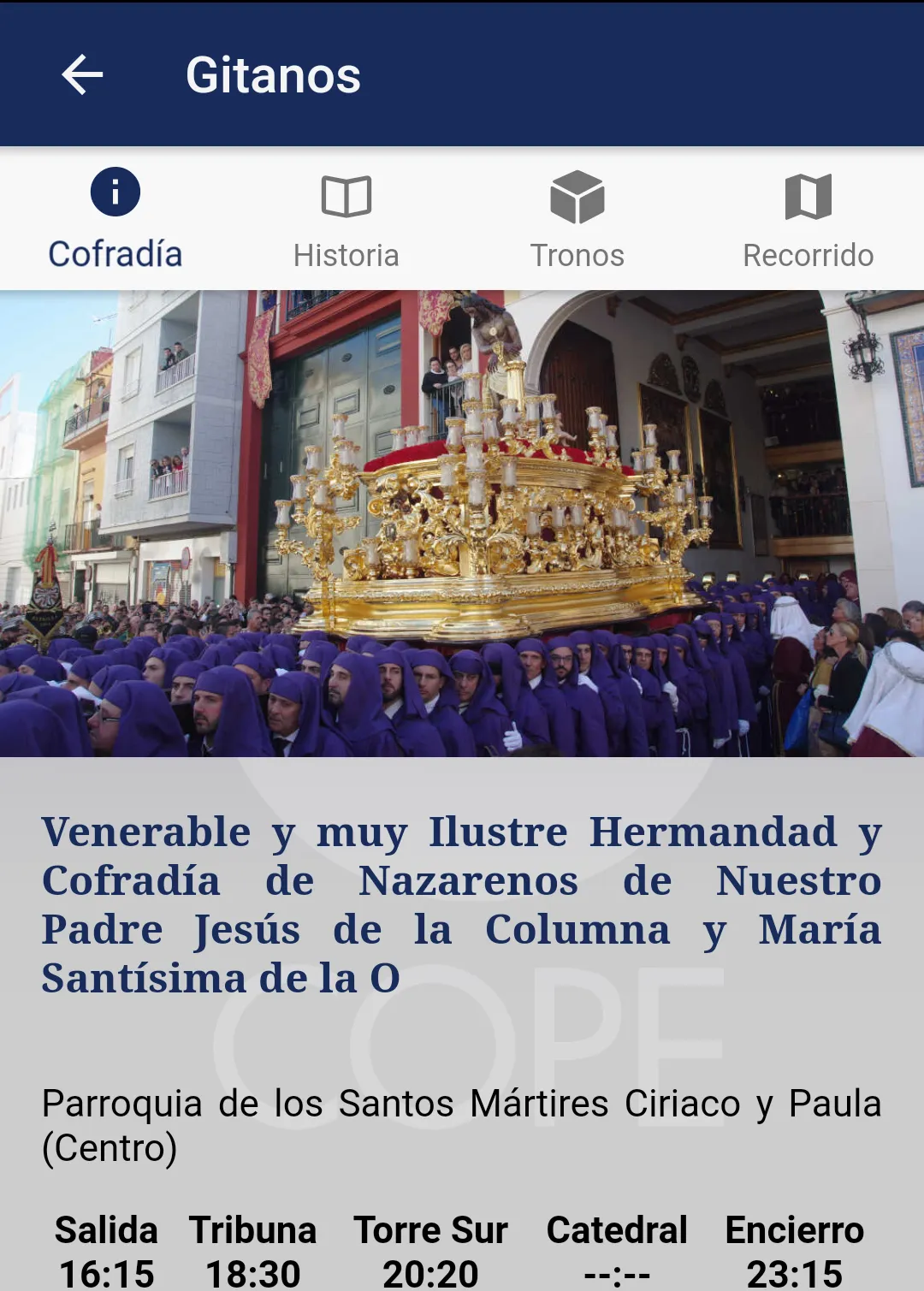 Semana Santa Málaga COPE | Indus Appstore | Screenshot