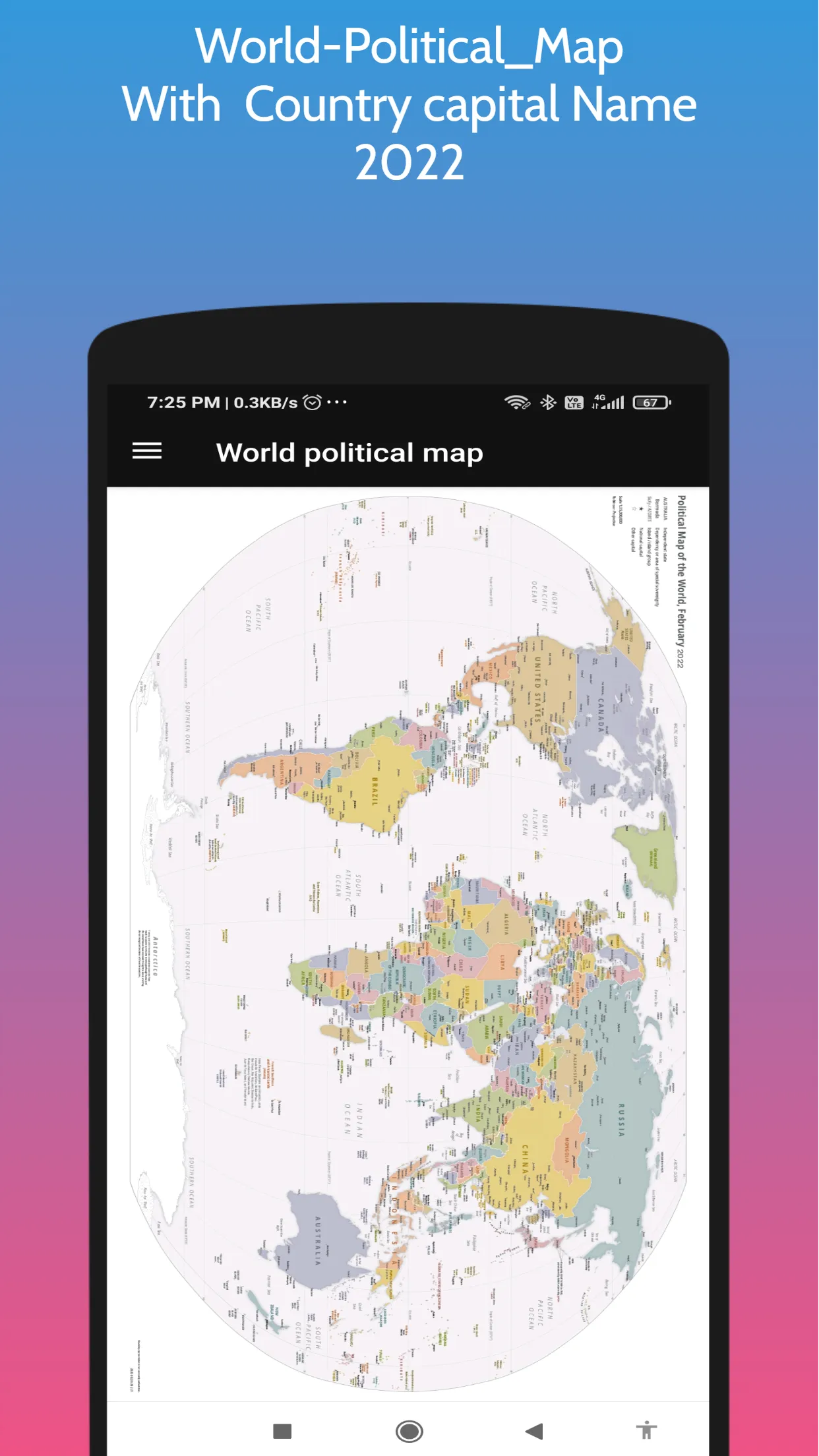 World Political Map | Indus Appstore | Screenshot