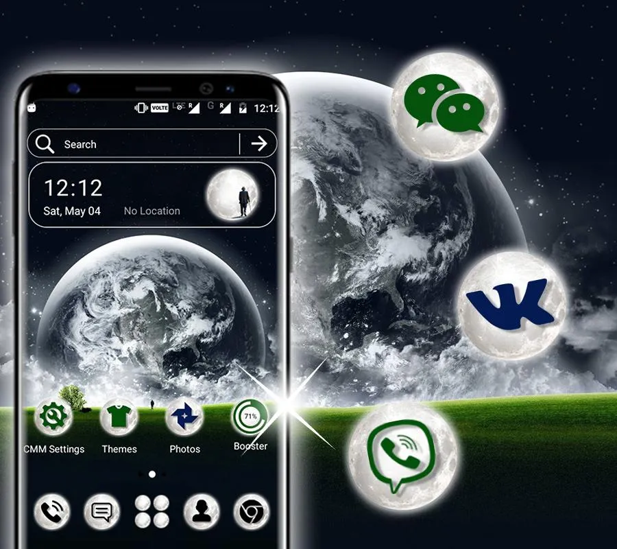 Moon Night Launcher Theme | Indus Appstore | Screenshot