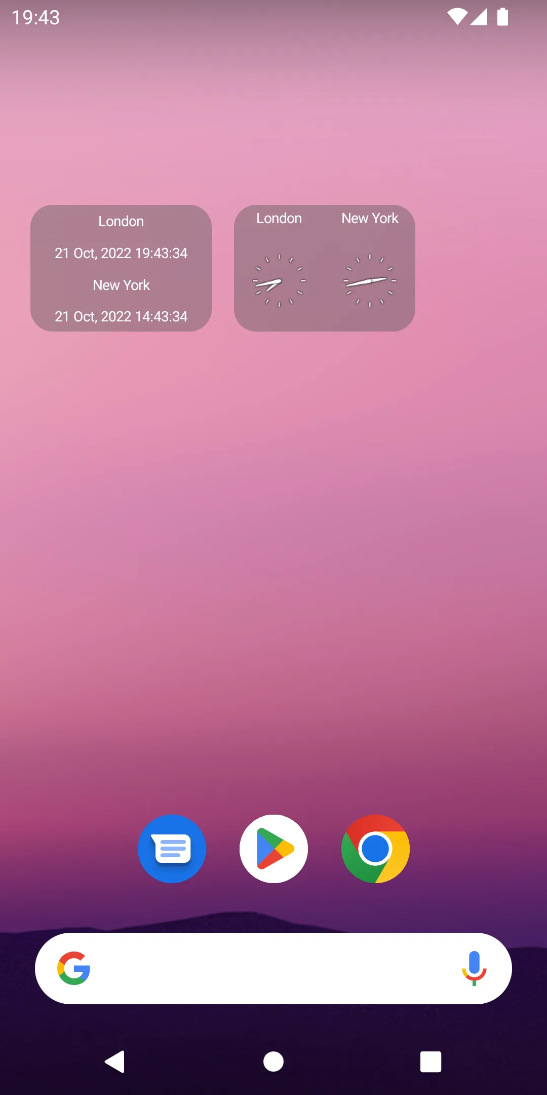 Dual Clock Widget | Indus Appstore | Screenshot