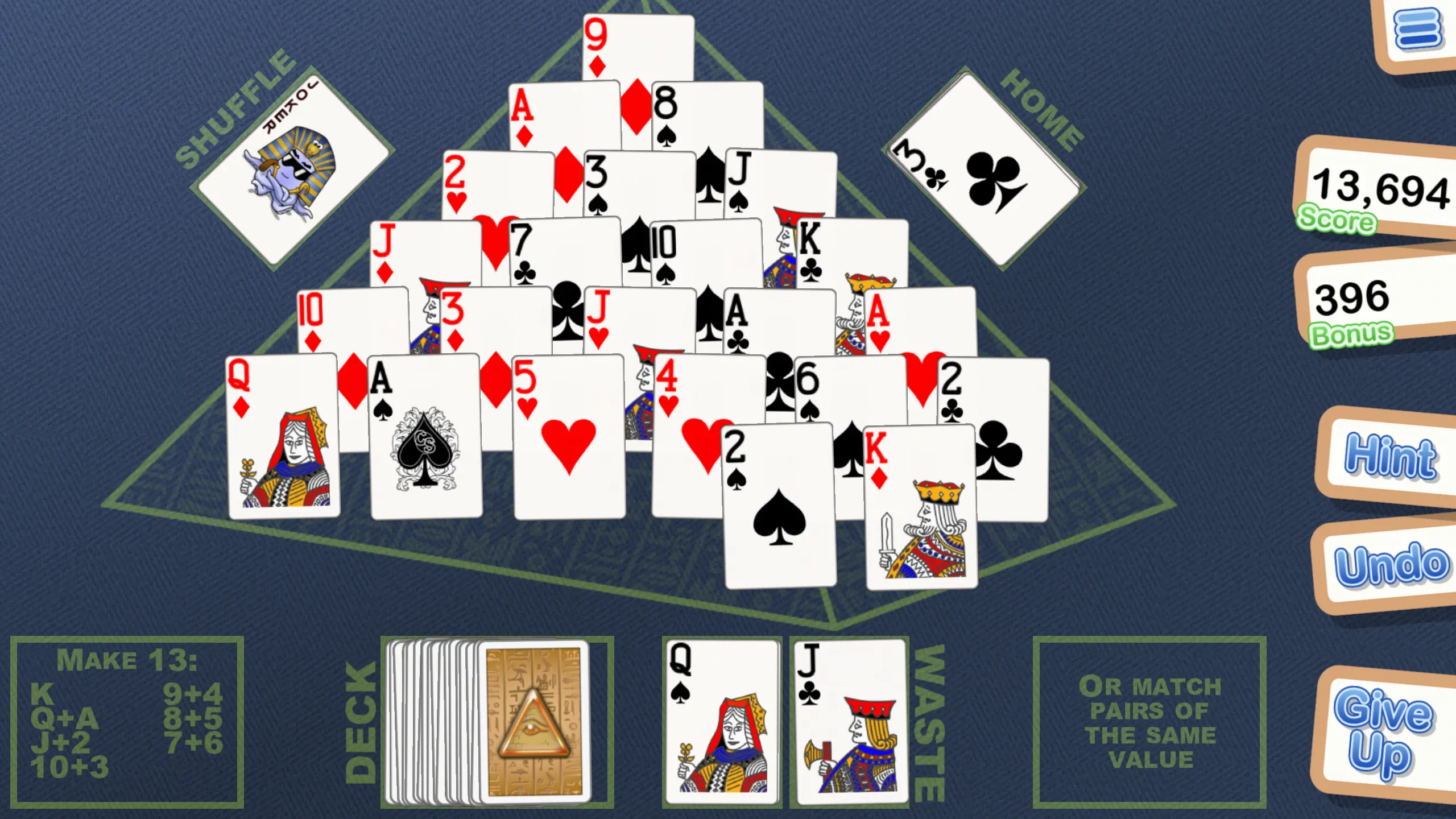 Crystal Pyramid Solitaire | Indus Appstore | Screenshot