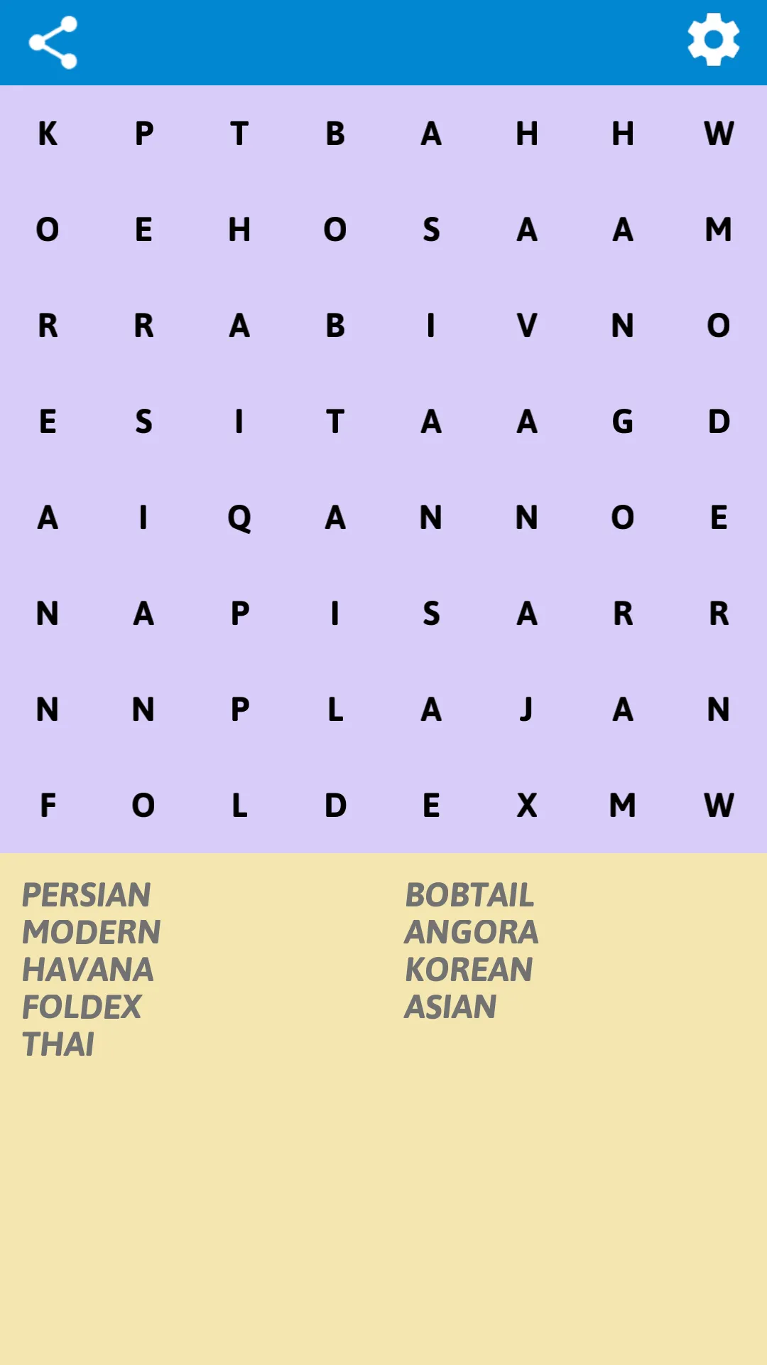 Cats Word Search | Indus Appstore | Screenshot