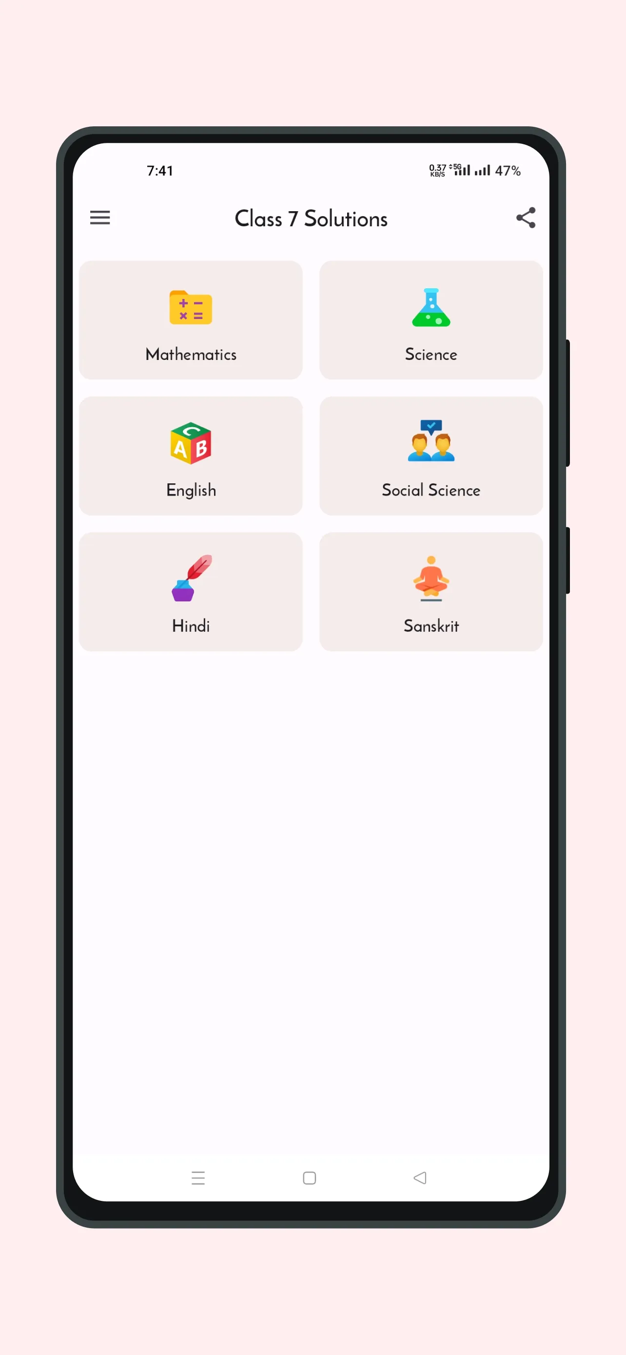 Class 7 Solutions | Indus Appstore | Screenshot