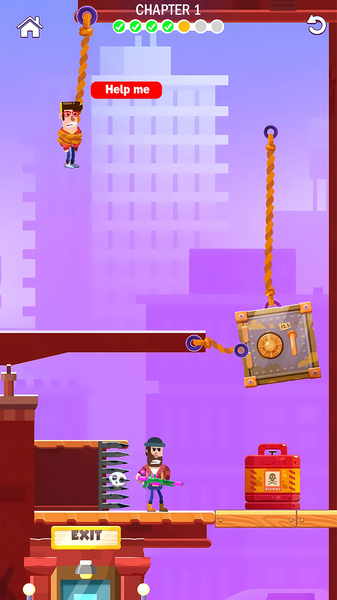 Boy Rescue Rope Cut Puzzle | Indus Appstore | Screenshot