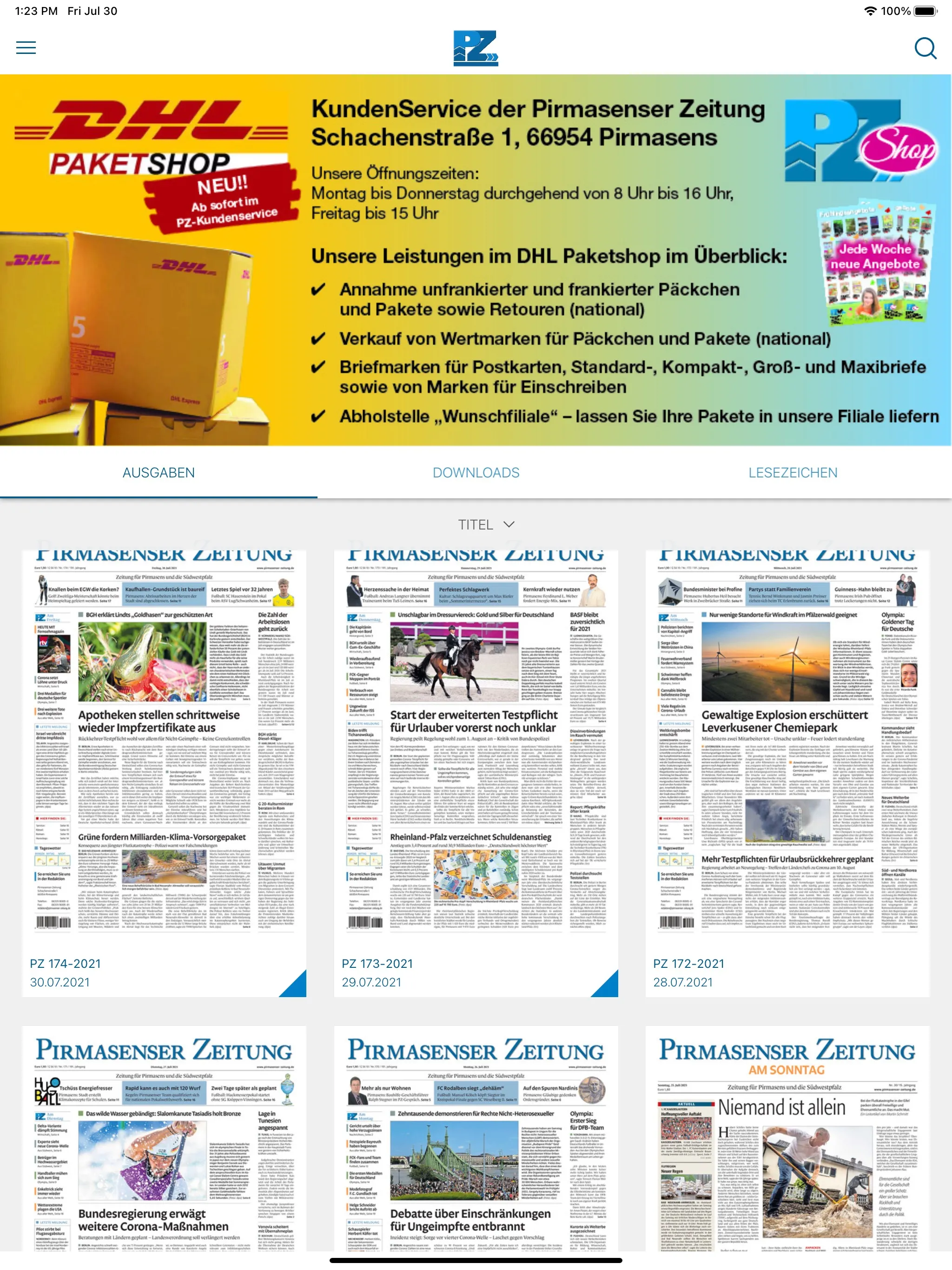 Pirmasenser Zeitung | Indus Appstore | Screenshot