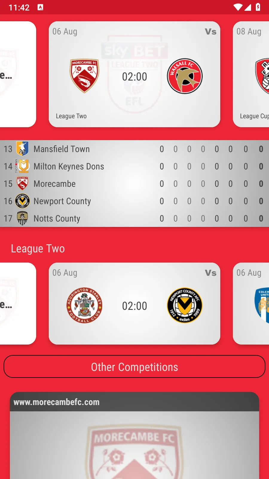 Morecambe FC Fan App | Indus Appstore | Screenshot